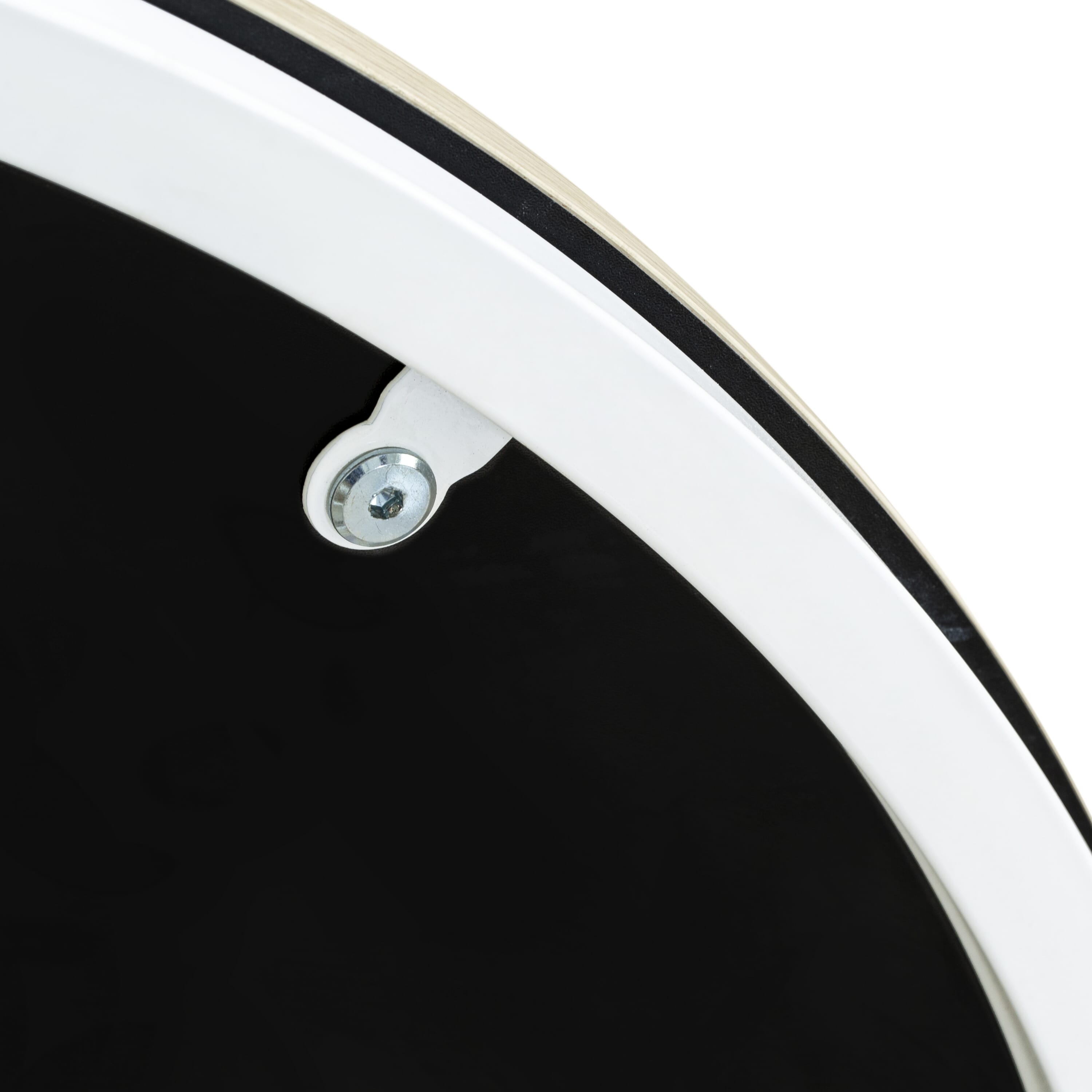 East West Furniture MDCTW02 - Madison Round Coffee Table for Living Room, Mid Century Modern Coffee Table in Powder Coating Linen white Color and Linen white Wood Laminate