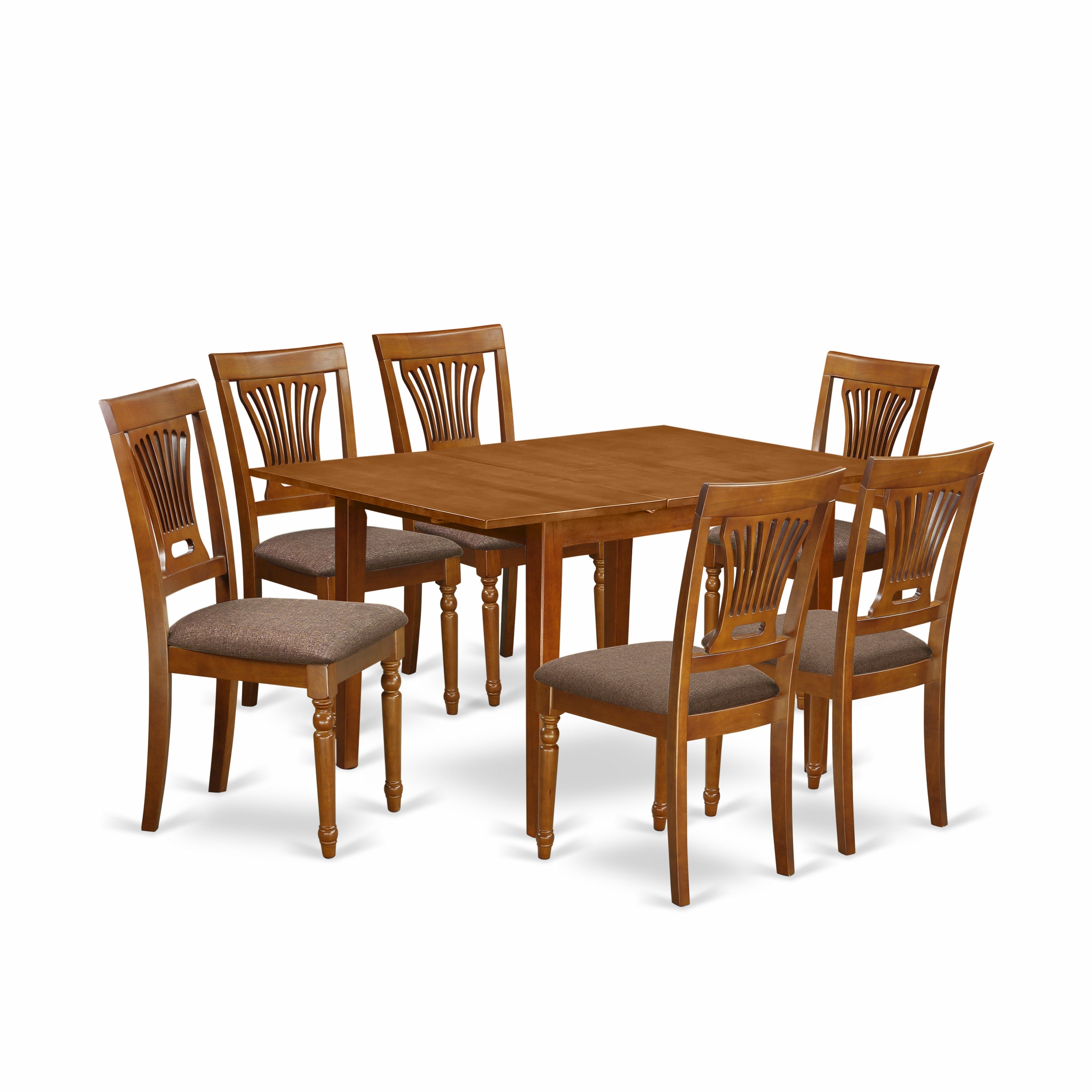MLPL7-SBR-C 7 Pc Kitchen dinette set-Kitchen Tables and 6 Kitchen Chairs