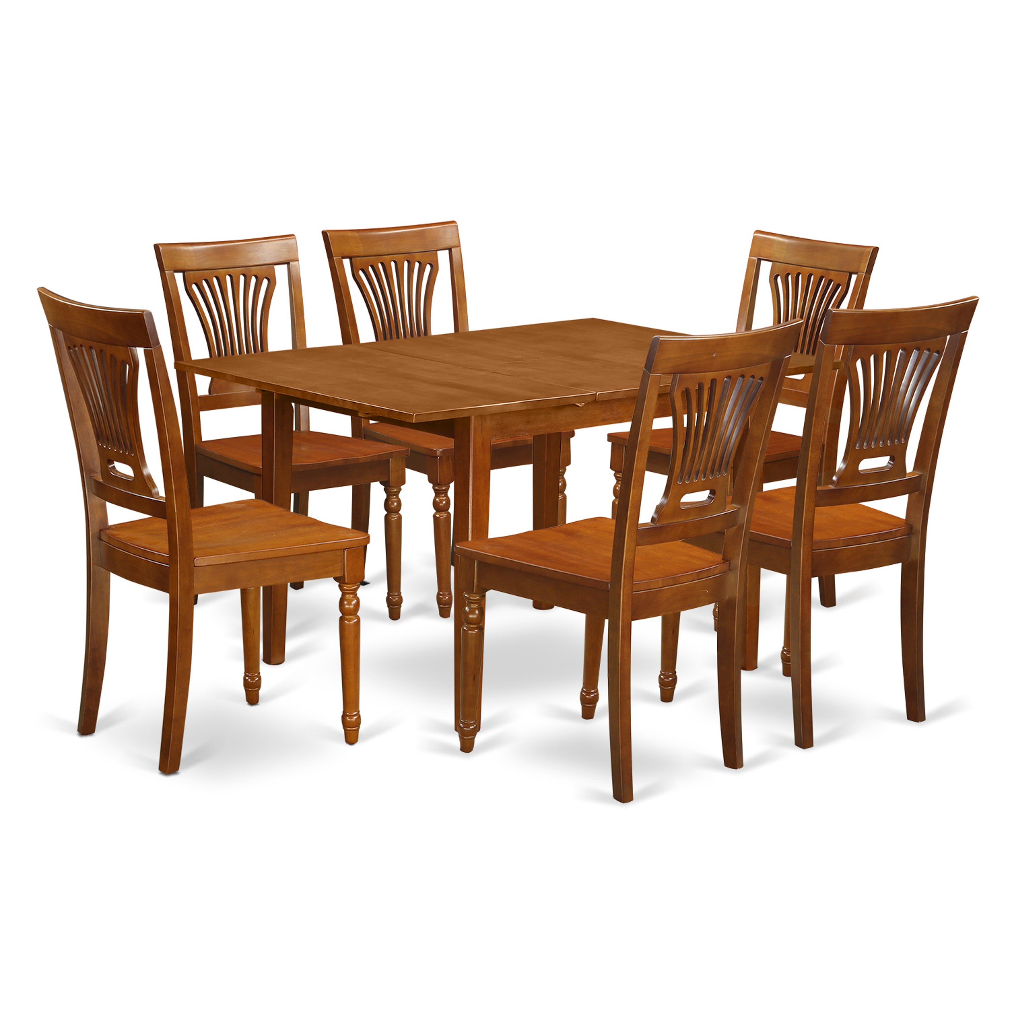 MLPL7-SBR-W 7 Pc Kitchen nook Dining set-Kitchen Table 6 Chairs for Dining room