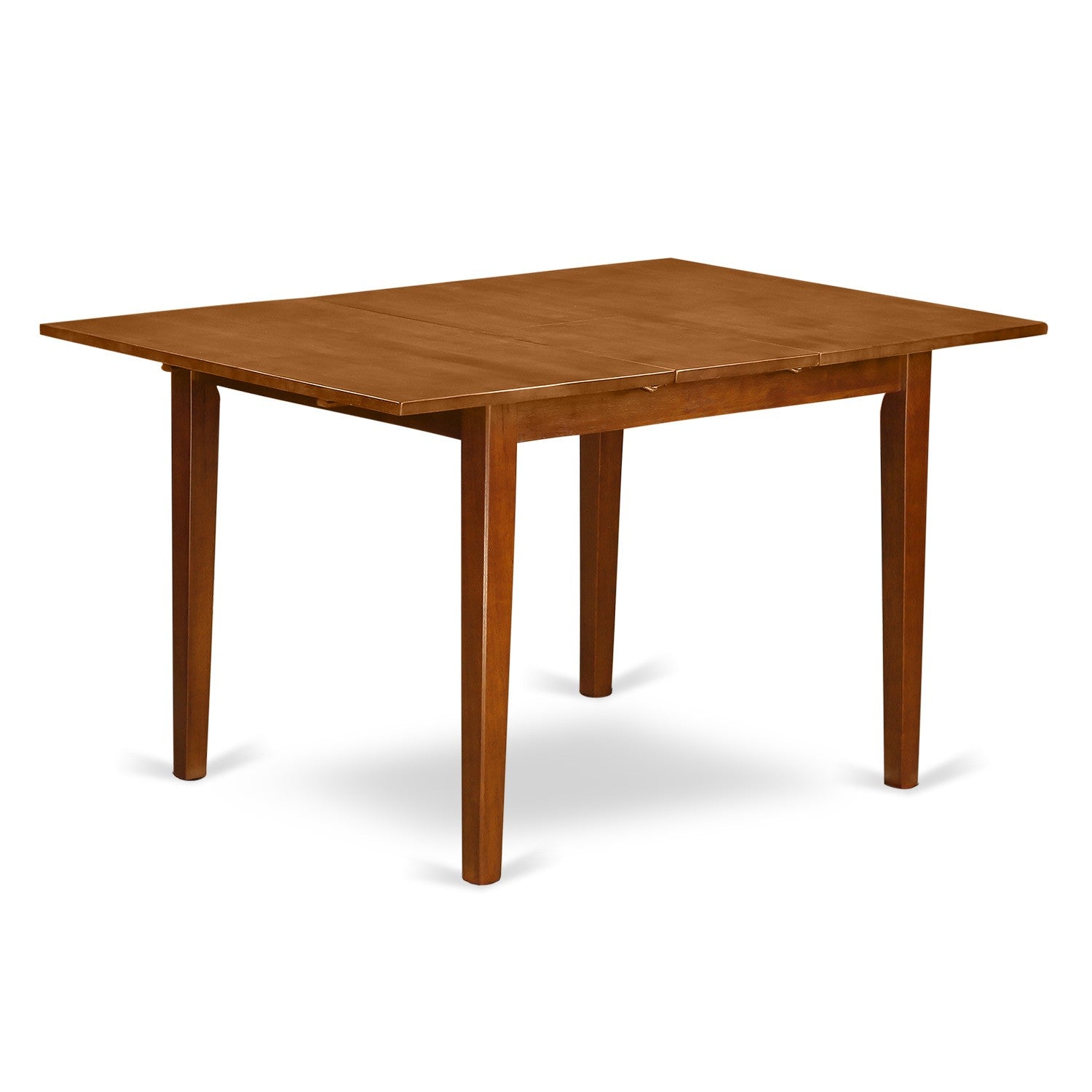 MILA5-SBR-C 5 Pc set Milan with Leaf and 4 Fabric Dinette Chairs in Saddle Brown .