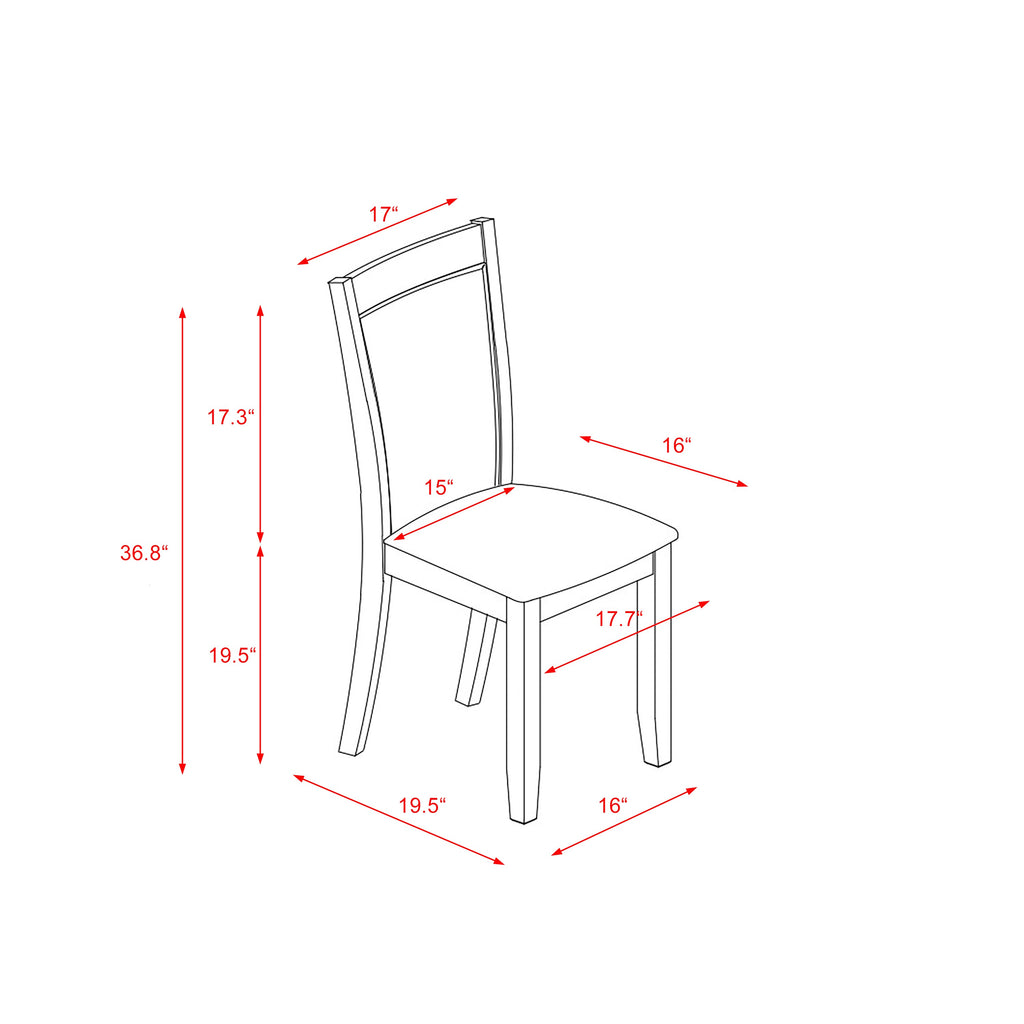 East West Furniture MZC0T01 Monza Parson Dining Chairs - Cream Linen Fabric Upholstered Chairs
