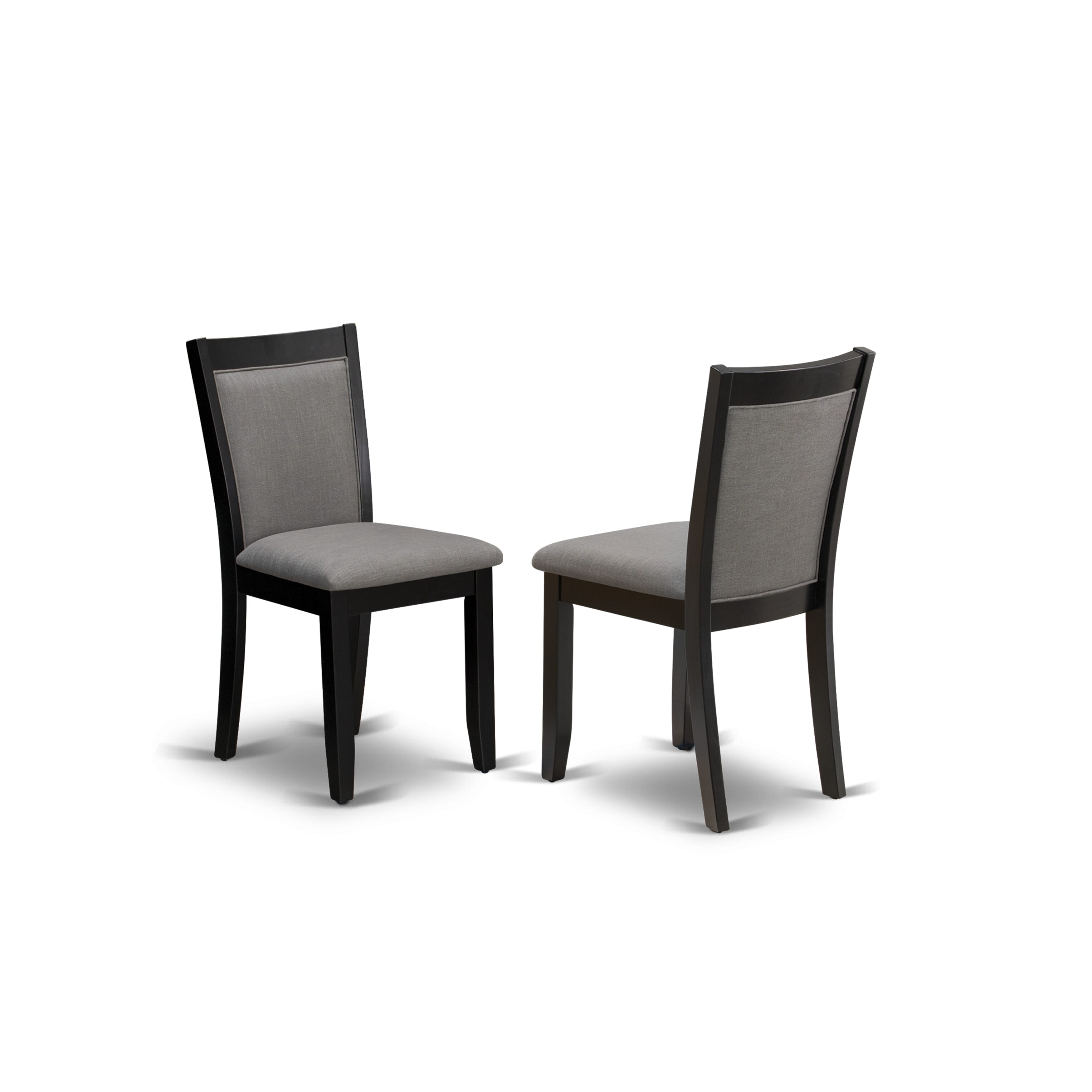 EAST WEST FURNITURE - V626MZ150-7 - 7-Pc Dining Room Table Set - 6 Dining Chairs and 1 Modern Dining Table (Wire Brushed Black Finish)