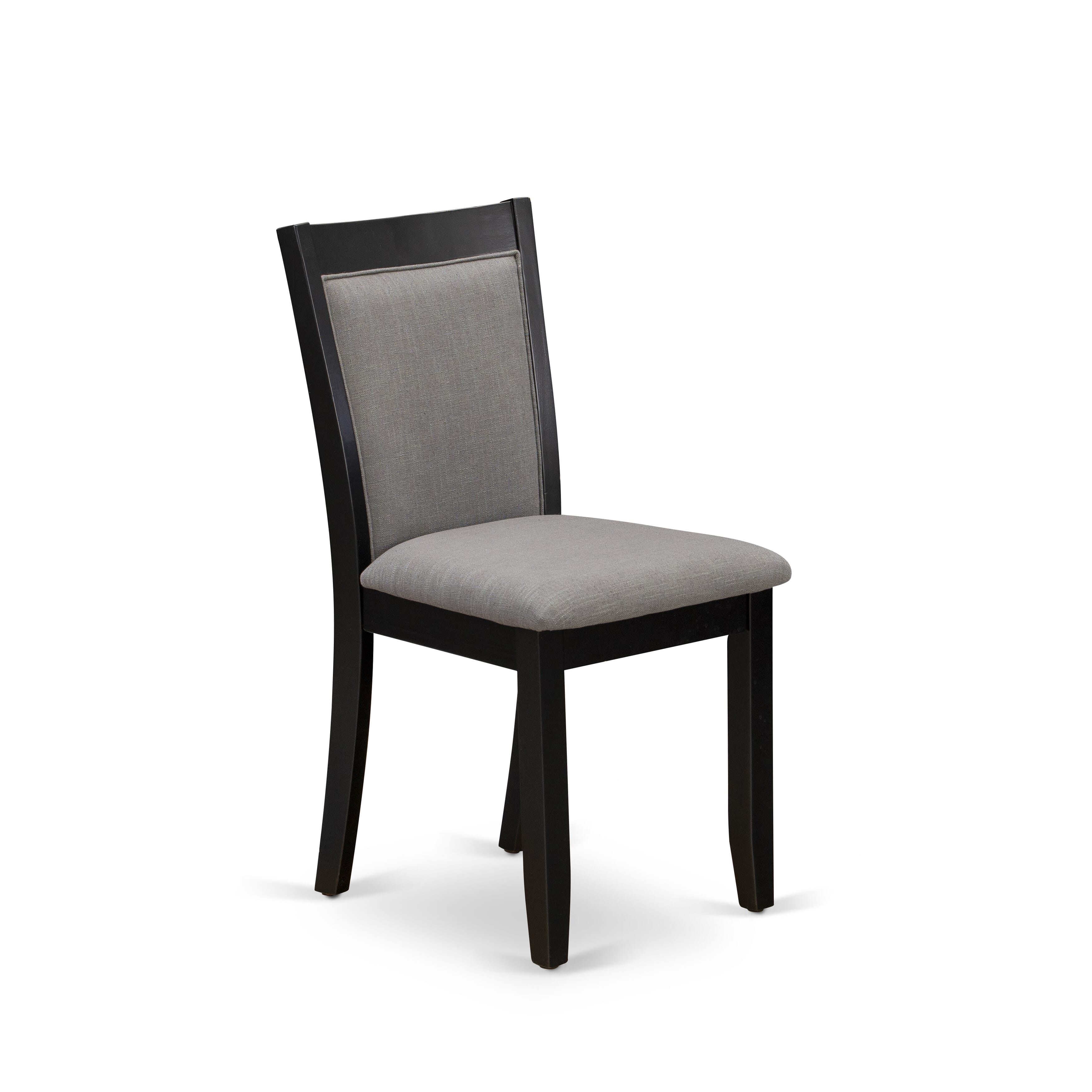 EAST WEST FURNITURE - V626MZ150-7 - 7-Pc Dining Room Table Set - 6 Dining Chairs and 1 Modern Dining Table (Wire Brushed Black Finish)