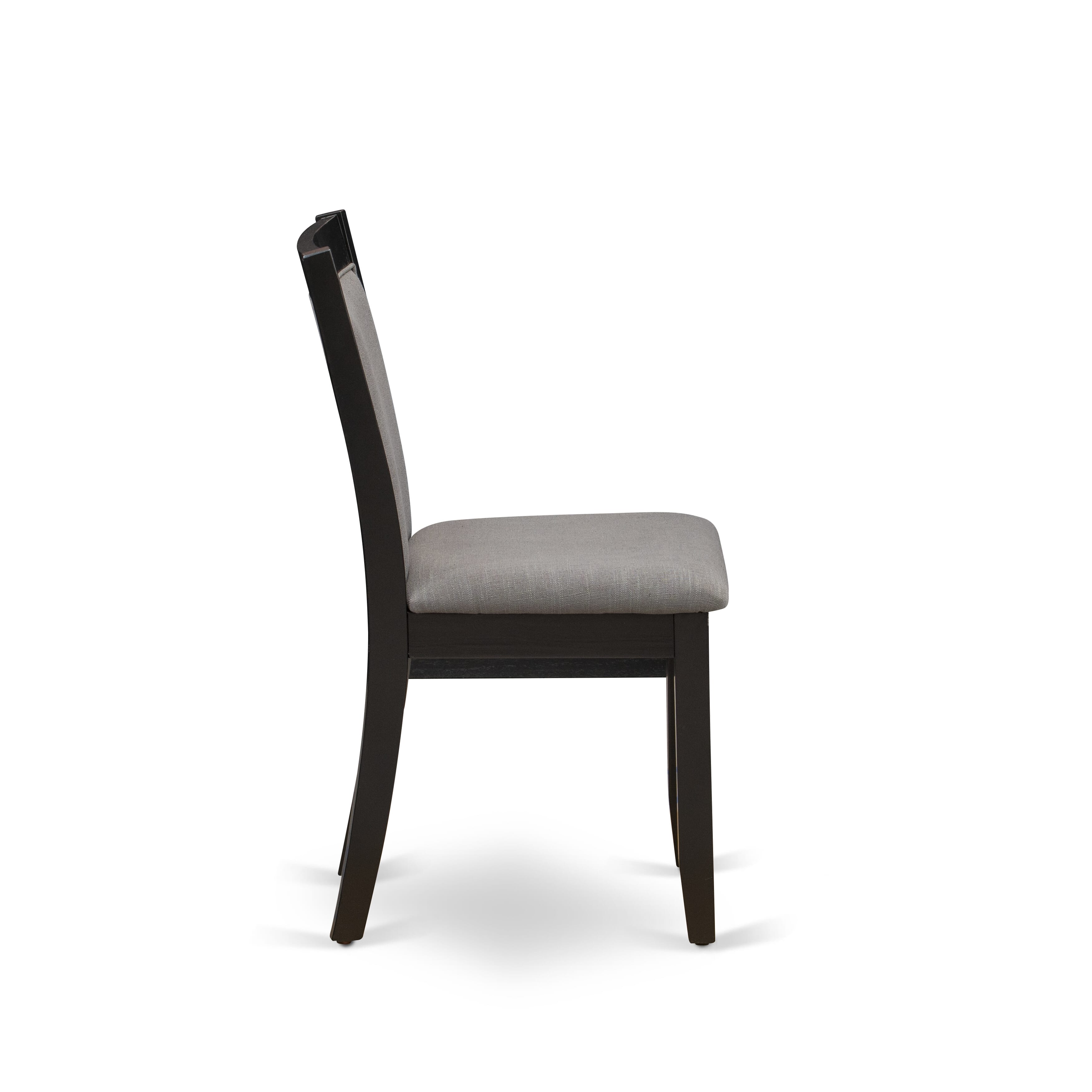 EAST WEST FURNITURE - V626MZ150-7 - 7-Pc Dining Room Table Set - 6 Dining Chairs and 1 Modern Dining Table (Wire Brushed Black Finish)