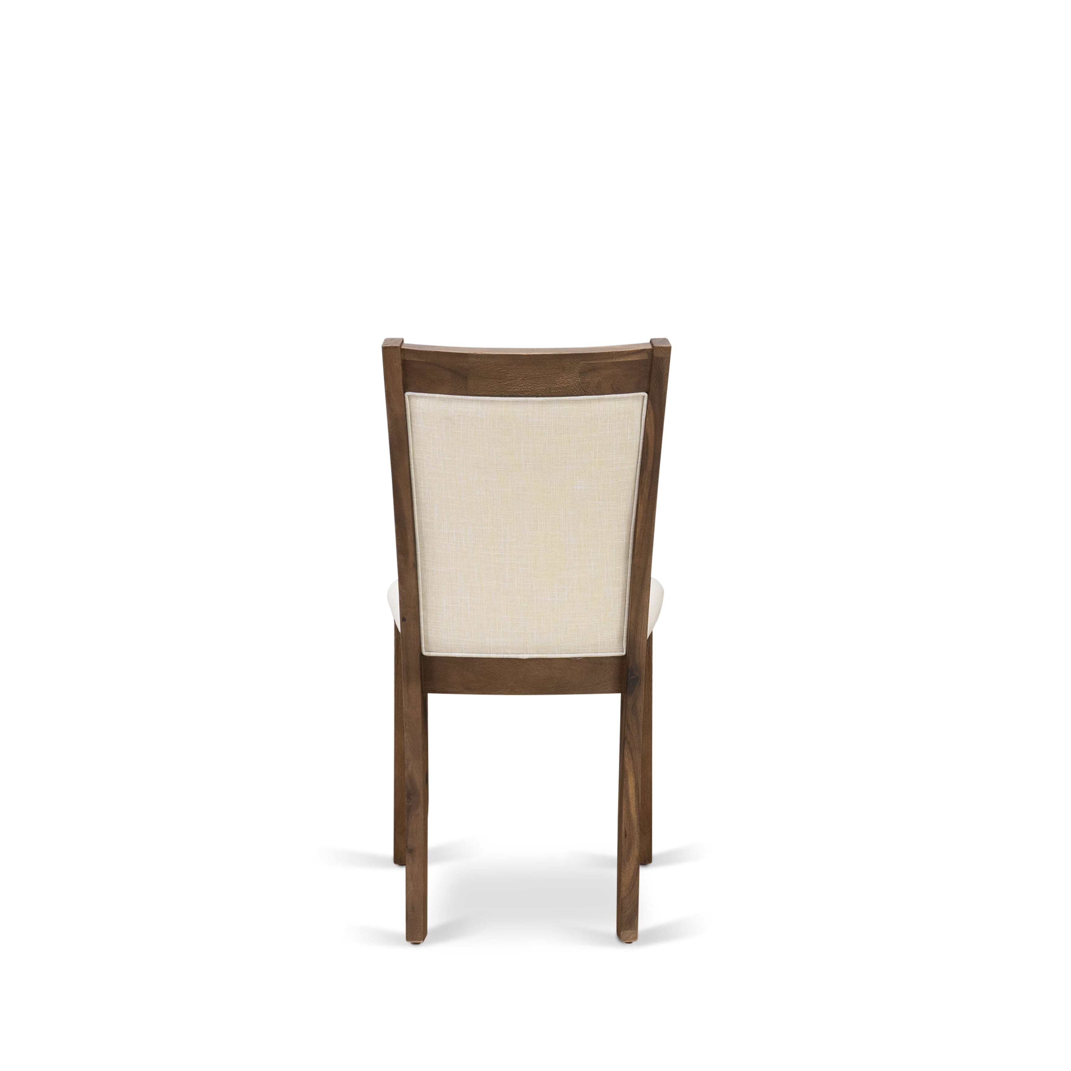 East West Furniture HBMZ3-AWA-32 3 Piece Dinette Set for Small SpacesIncludes a Round Kitchen Dining Table and 2 Upholstered Parson Chairs, 42x42 Inch, Antique Walnut