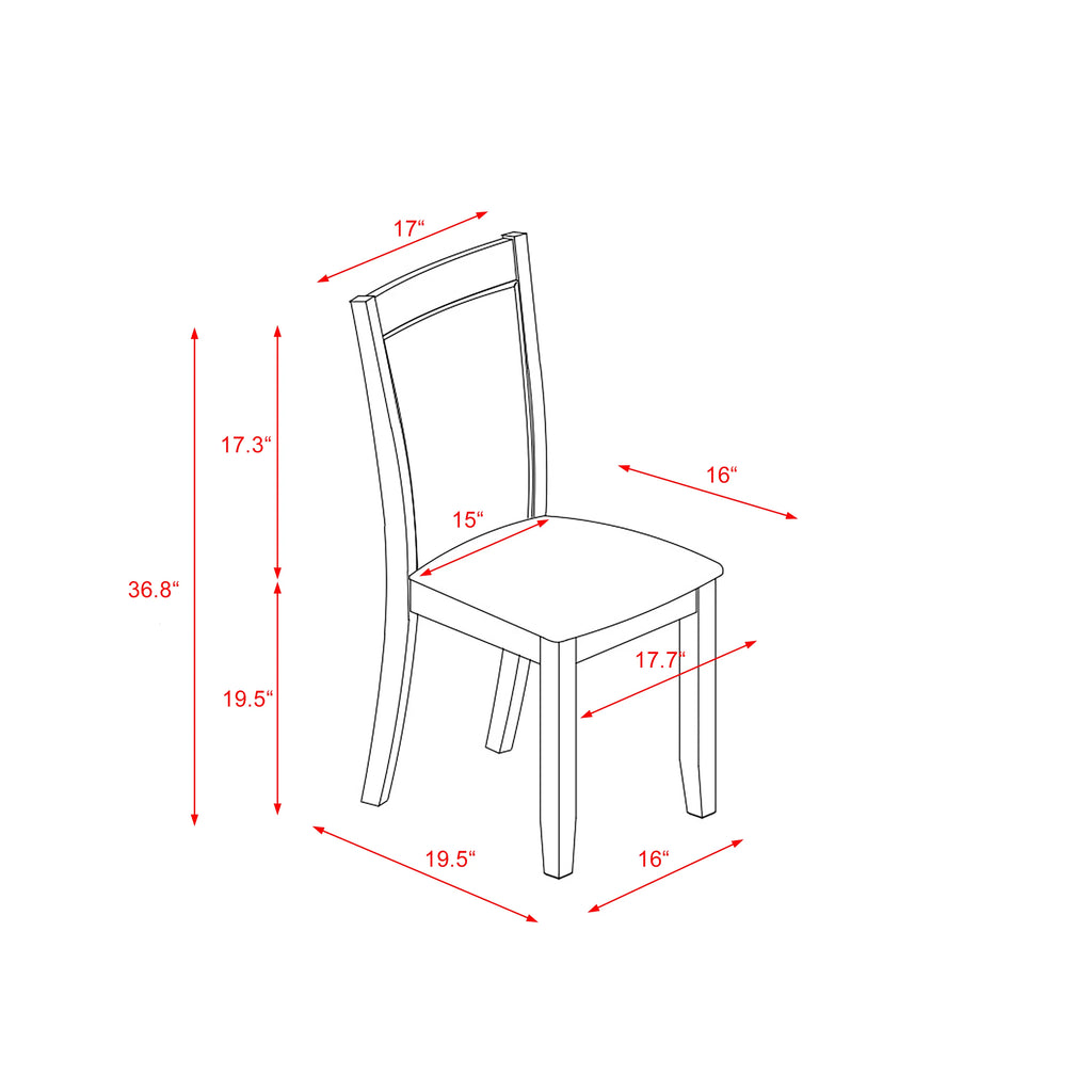 East West Furniture DLMZ5-AB6-06 5 Piece Dinette Set for 4 Includes a Round Dining Room Table with Dropleaf and 4 Shitake Linen Fabric Parsons Dining Chairs, 42x42 Inch, Wirebrushed Black