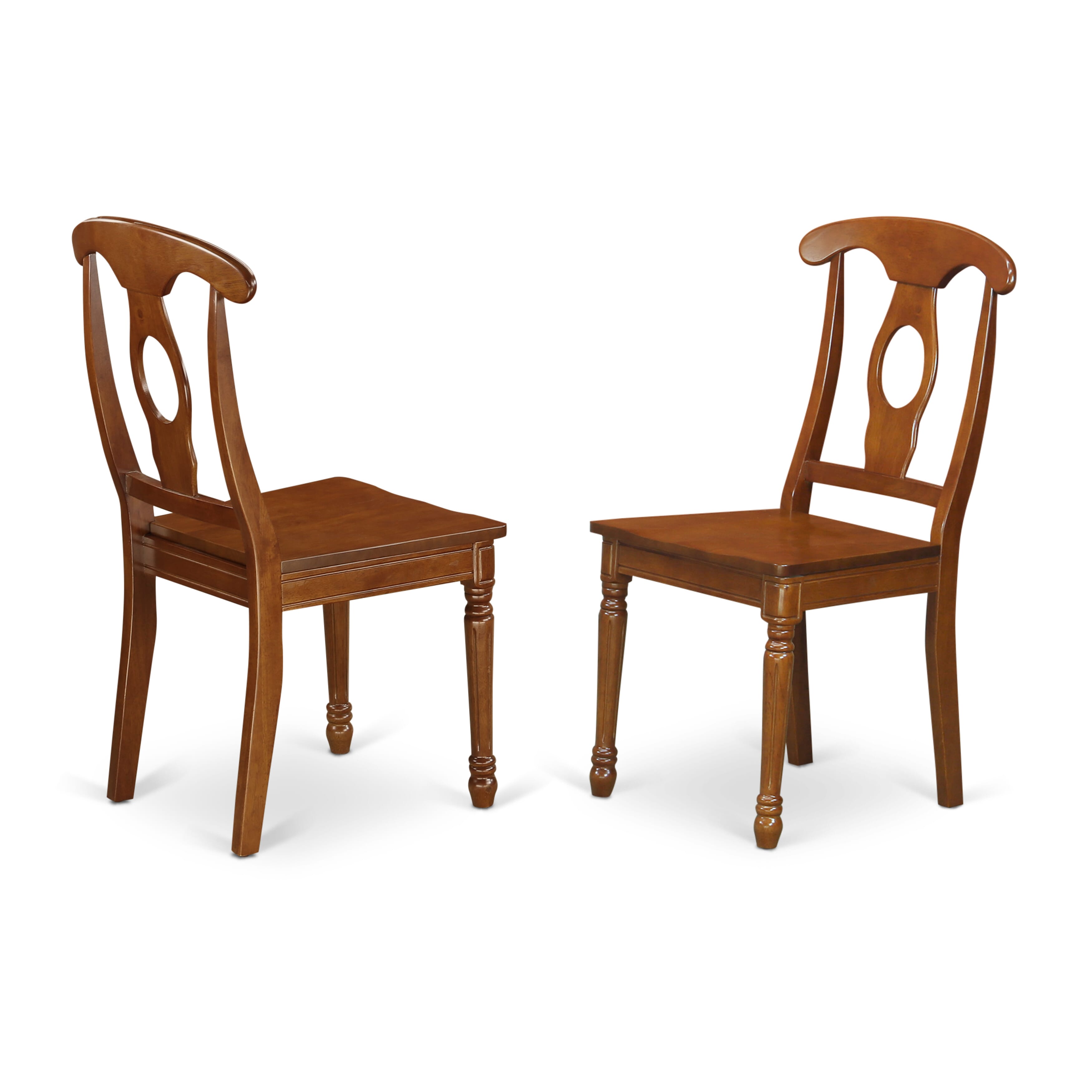 NANA7-SBR-W 7 PC Dining room set for 6-rectangular Table with Leaf and 6 Kitchen Dining Chairs