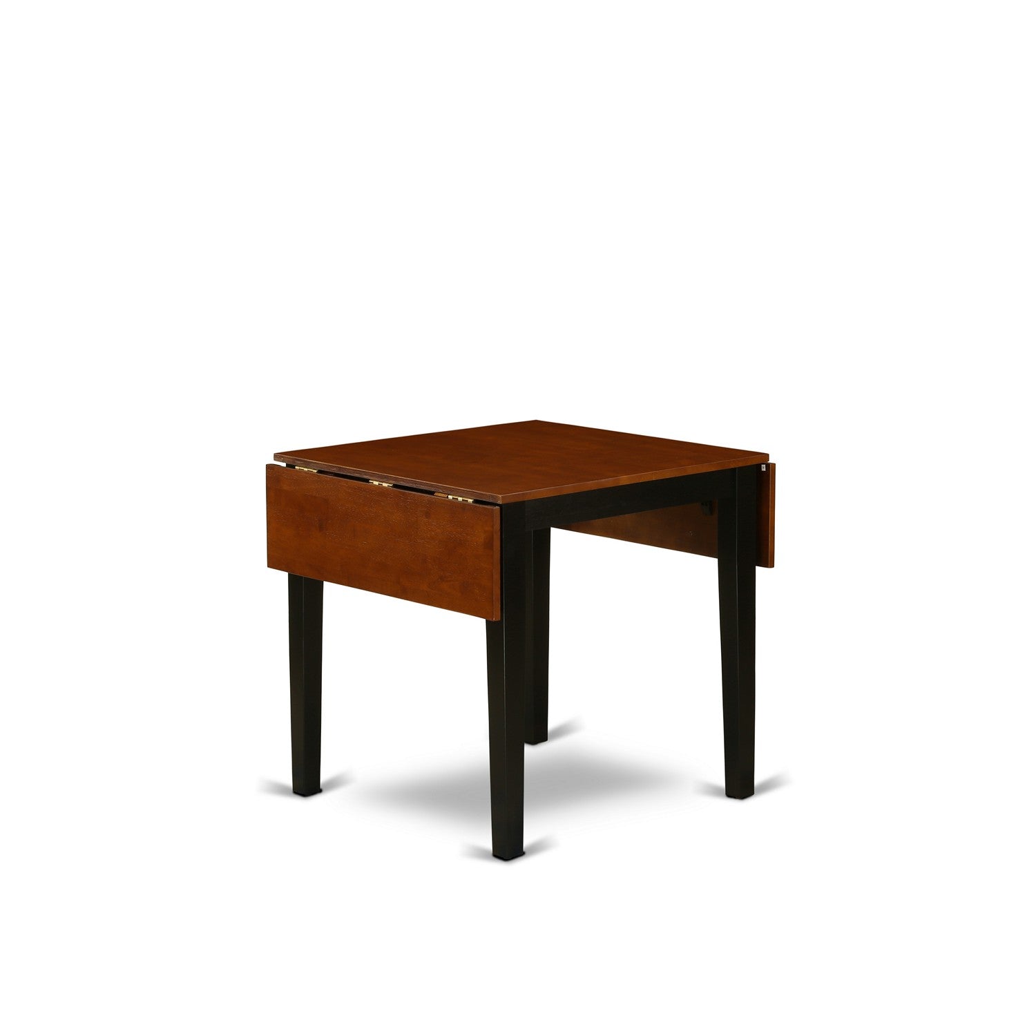 East West Furniture NDAN3-BCH-W Dinette set 3 Pc- 2 Outstanding Dining Room Chairs and a Beautiful Dinner Table - Cherry Finish Hardwood Chair Seat and Table Top - Black Finish Wooden Frame.