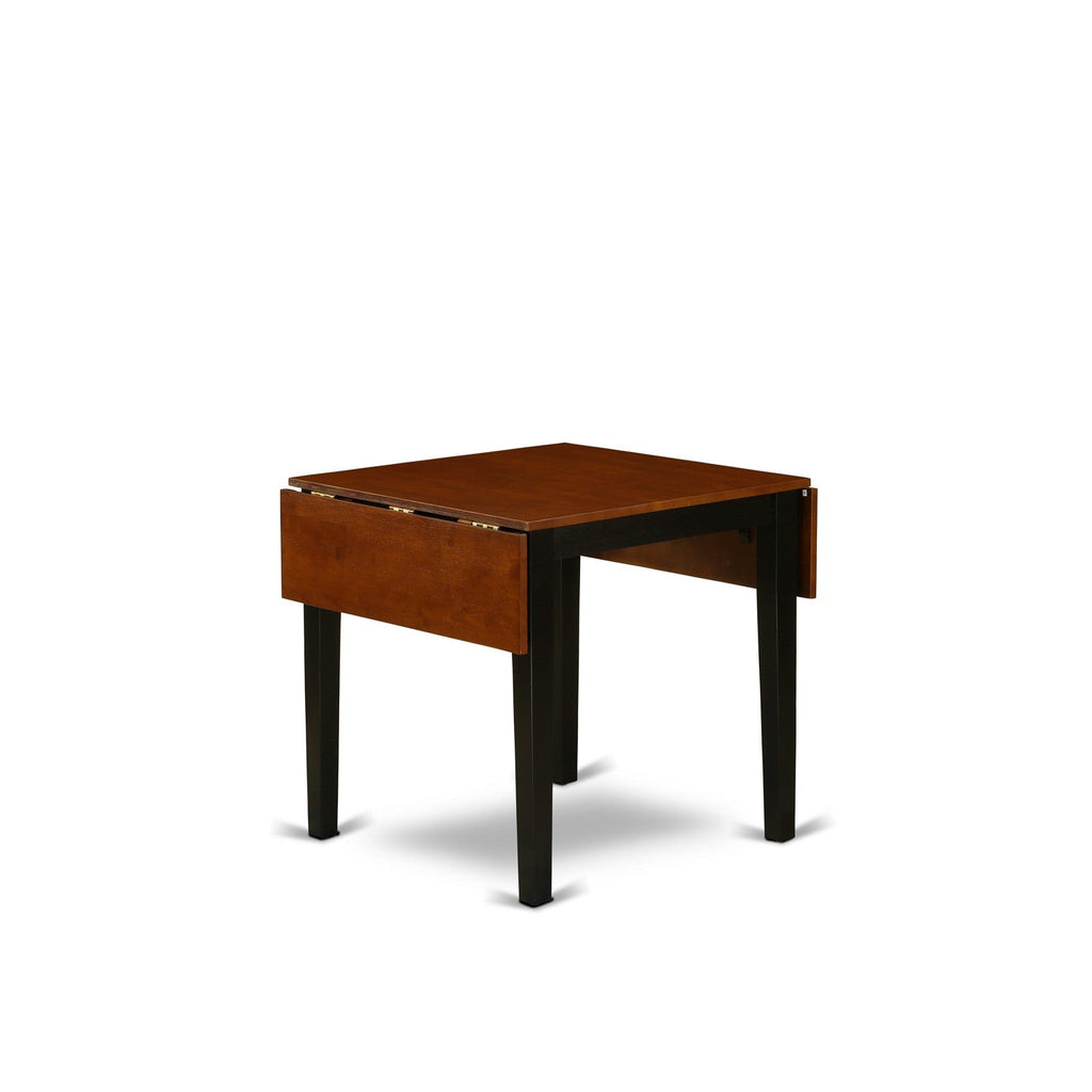 East West Furniture NDT-BCH-T Norden Modern Dining Table - a Rectangle Kitchen Table Top with Dropleaf & Stylish Legs, 30x48 Inch, Black & Cherry