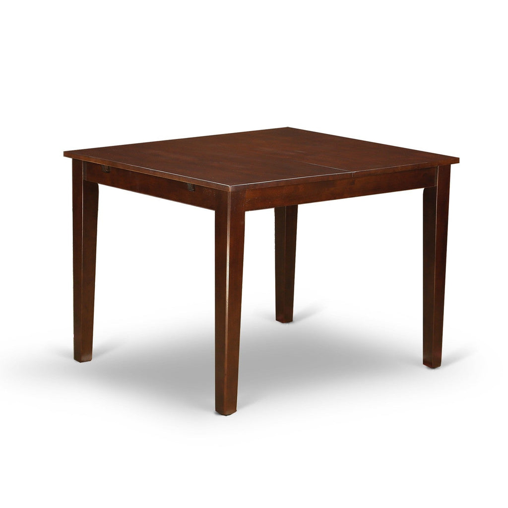 Juego de comedor de 3 piezas East West Furniture NOIP3-MAH-W. Incluye una mesa de cocina rectangular con diseño de hojas de mariposa y 2 sillas de comedor.