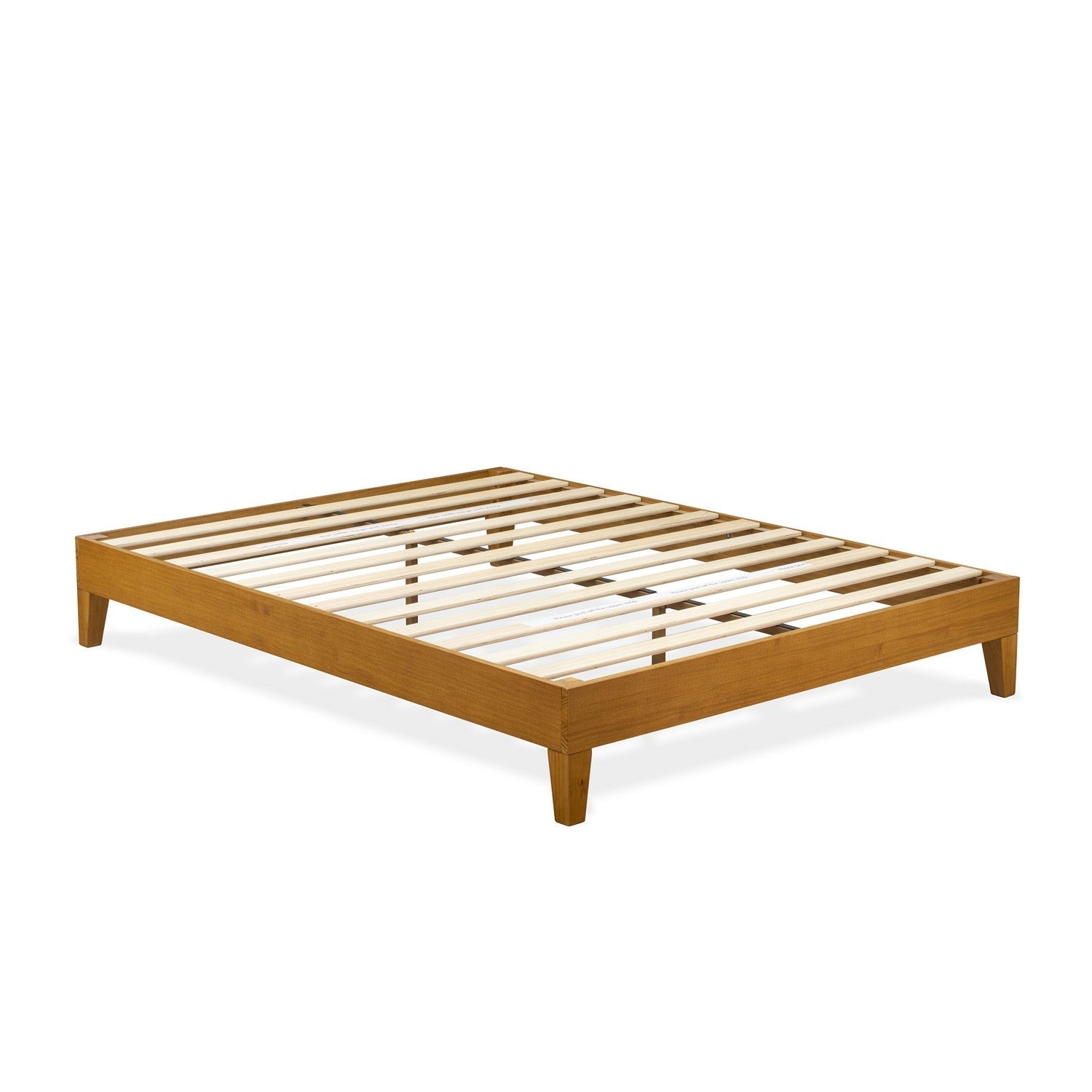 East West Furniture NVP-23-Q - Cama Queen con plataforma, 4 patas de madera noble y 2 patas centrales adicionales - Acabado en roble