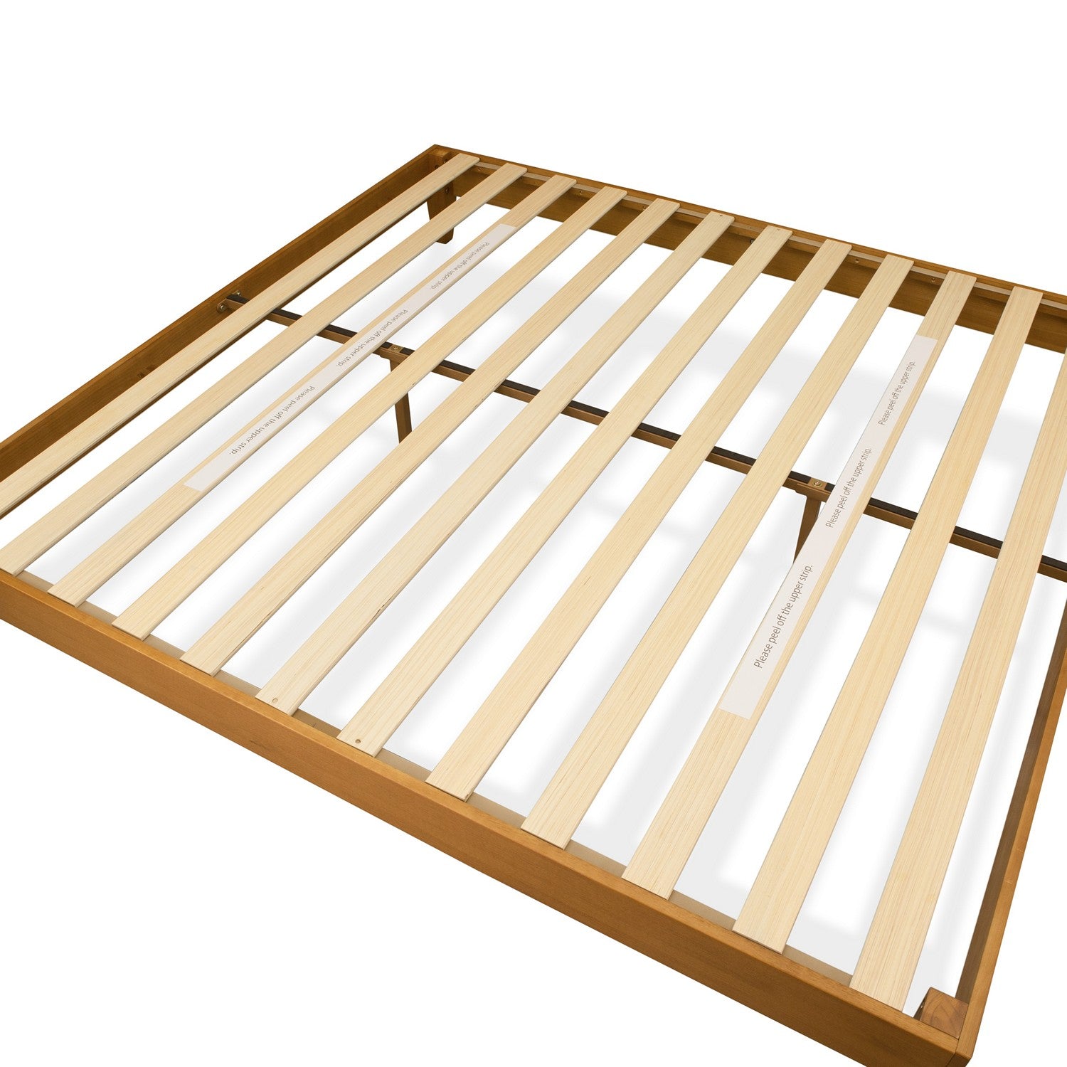 East West Furniture NVP-23-Q - Cama Queen con plataforma, 4 patas de madera noble y 2 patas centrales adicionales - Acabado en roble