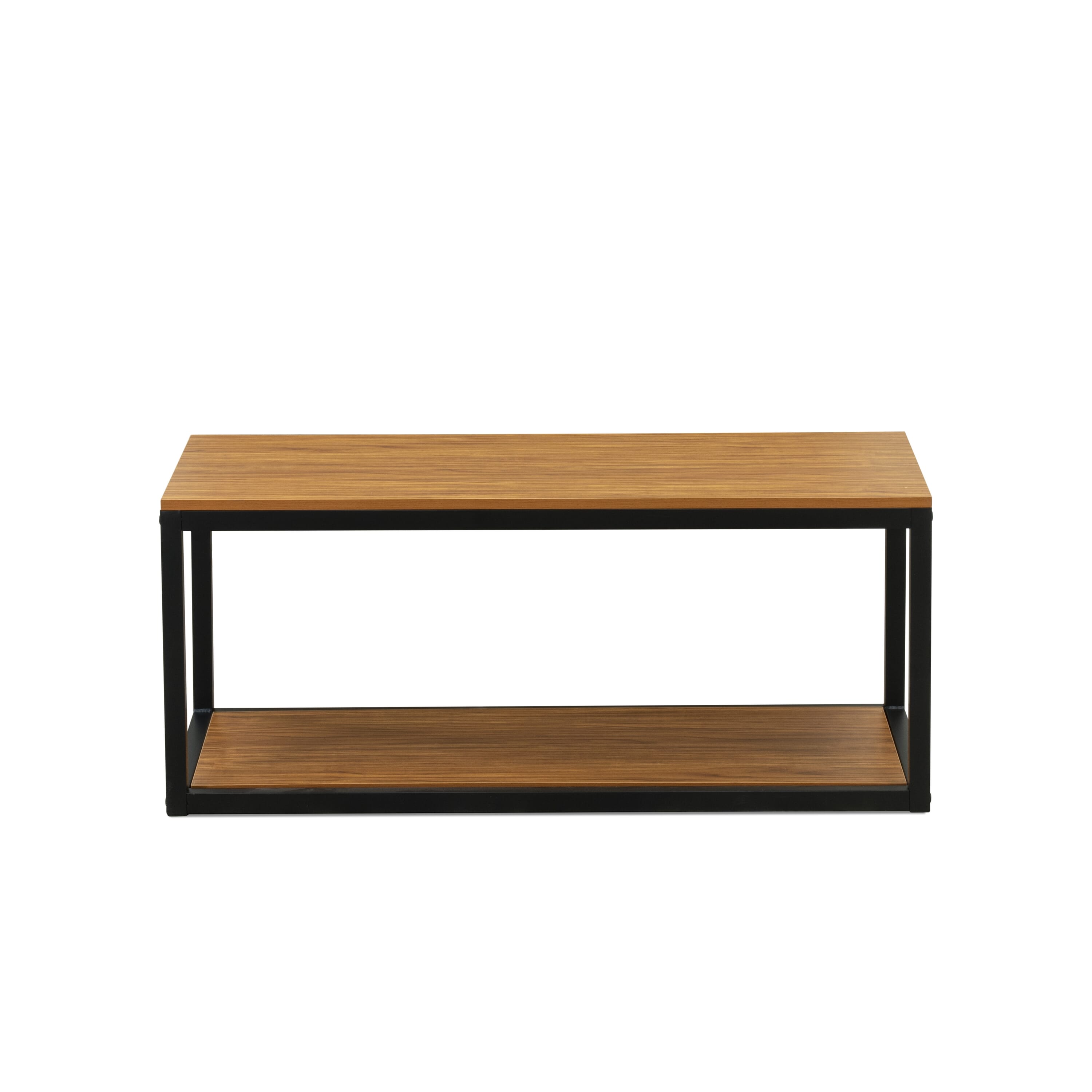 Mesa de centro Norwich NWCTB01 de East West Furniture: mesa auxiliar rectangular moderna de mediados de siglo con dos niveles para dormitorio