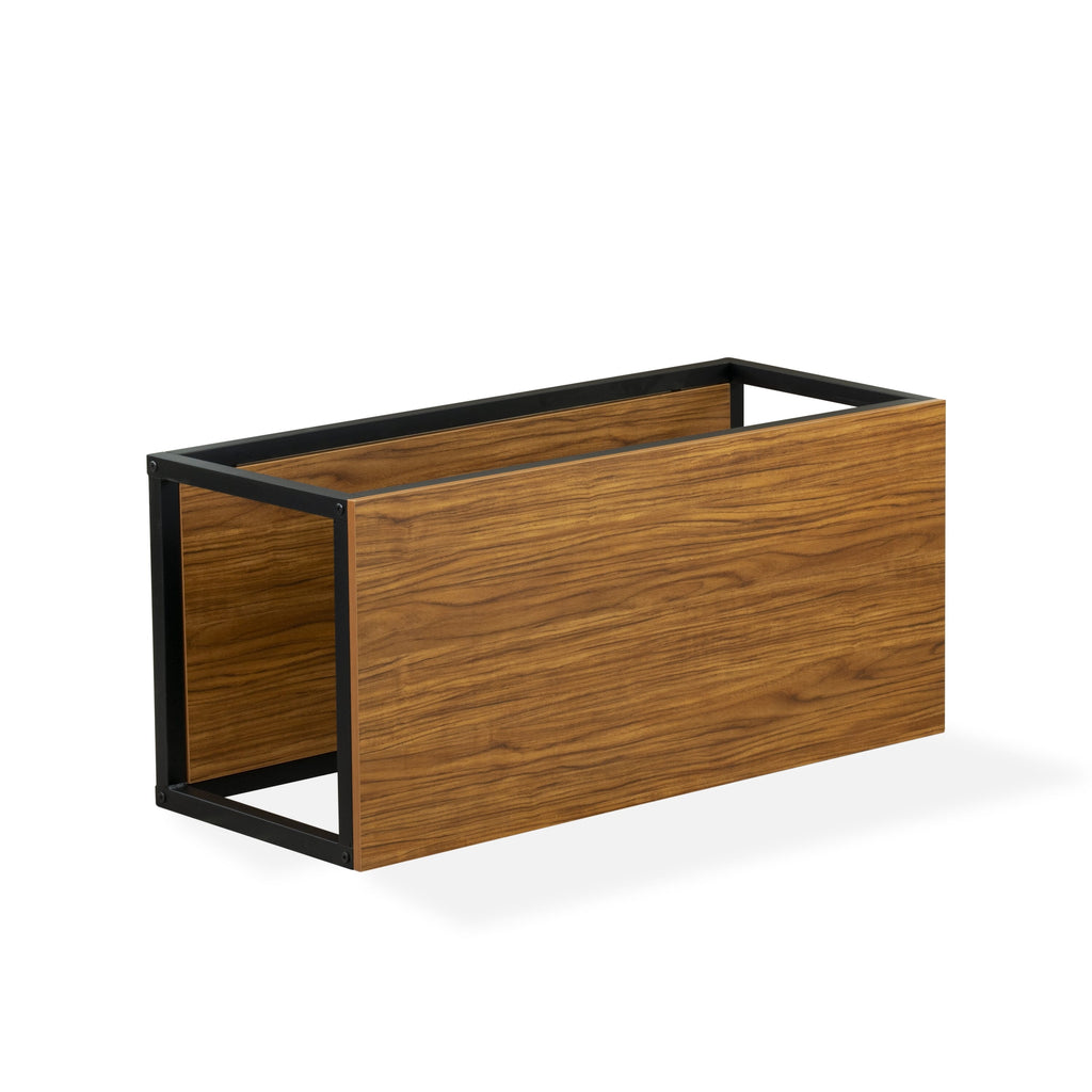 East West Furniture NWCTB01 Norwich Coffee Table - Rectangle Mid Century Modern Side Table with 2 Tier  for Bedroom