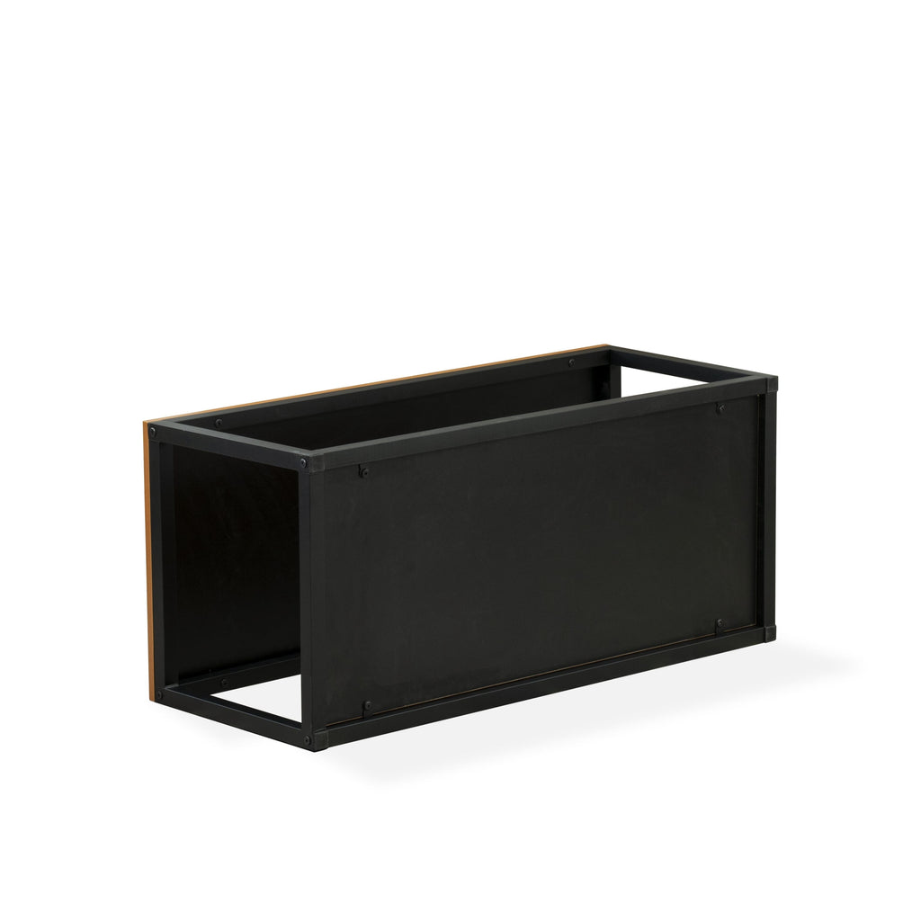 East West Furniture NWCTB01 Norwich Coffee Table - Rectangle Mid Century Modern Side Table with 2 Tier  for Bedroom