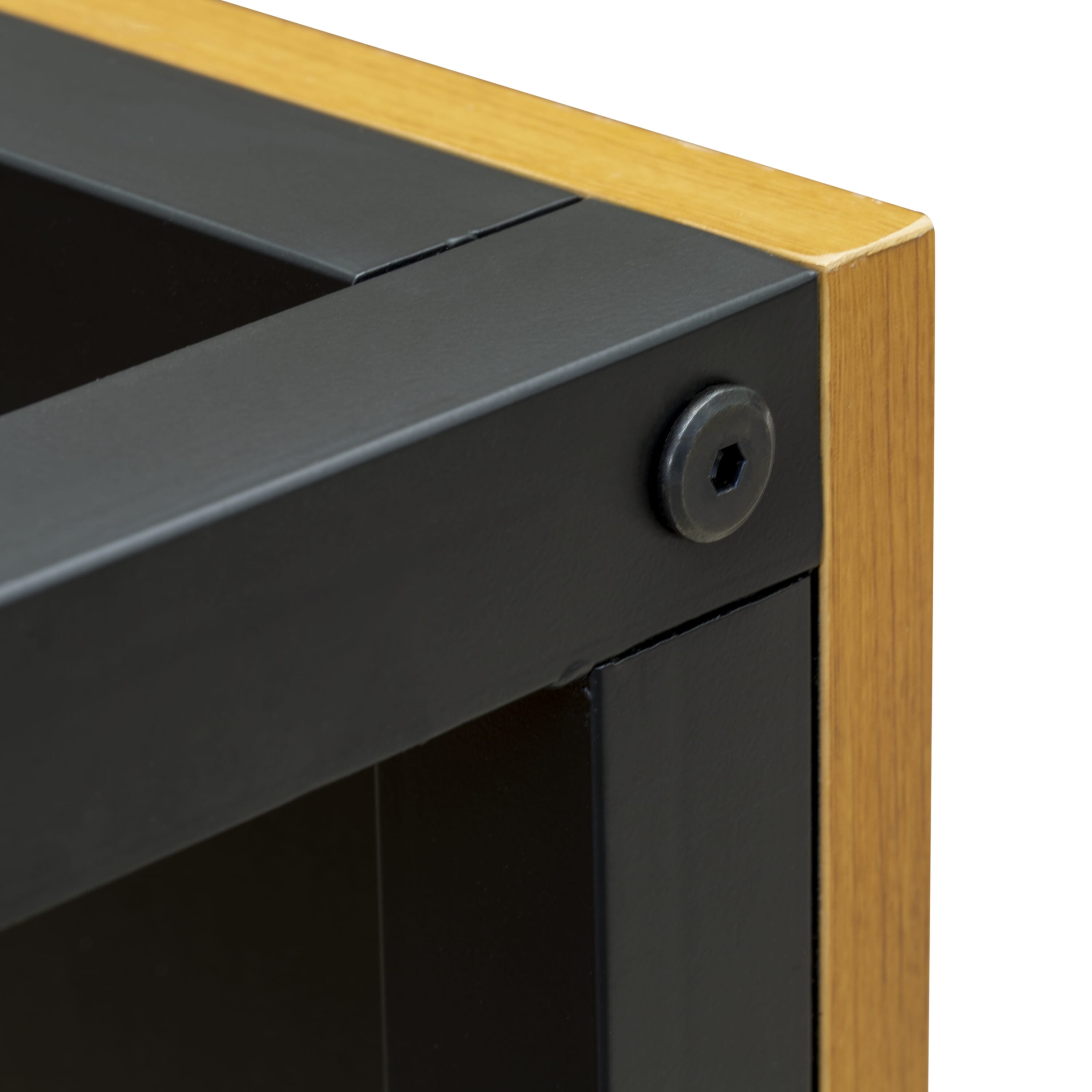 Mesa de centro Norwich NWCTB01 de East West Furniture: mesa auxiliar rectangular moderna de mediados de siglo con dos niveles para dormitorio