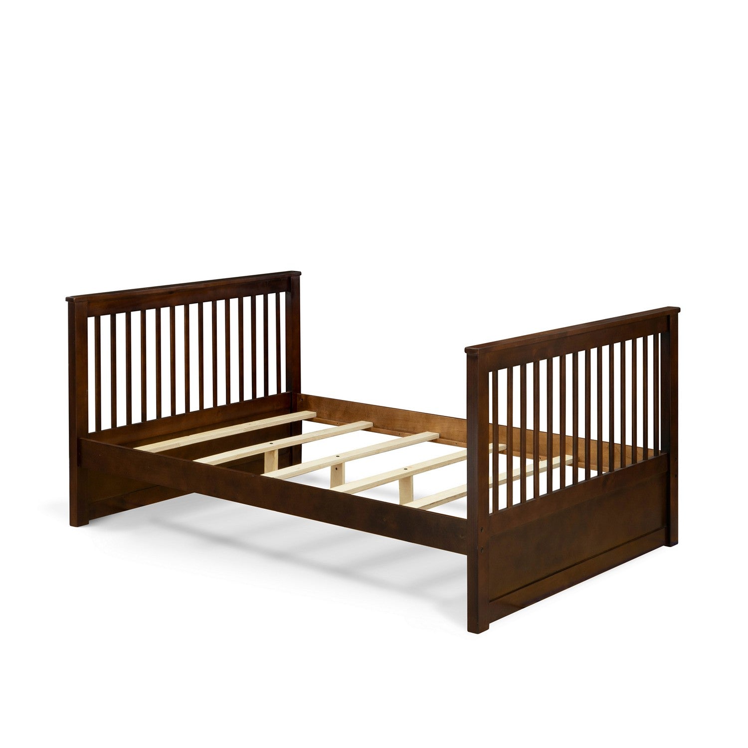 Litera individual y matrimonial Odessa de East West Furniture con acabado en nogal Phillip