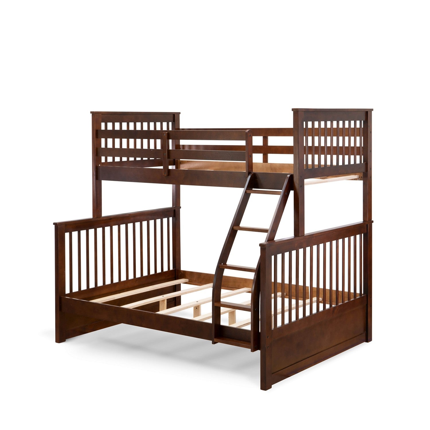 Litera individual y matrimonial Odessa de East West Furniture con acabado en nogal Phillip