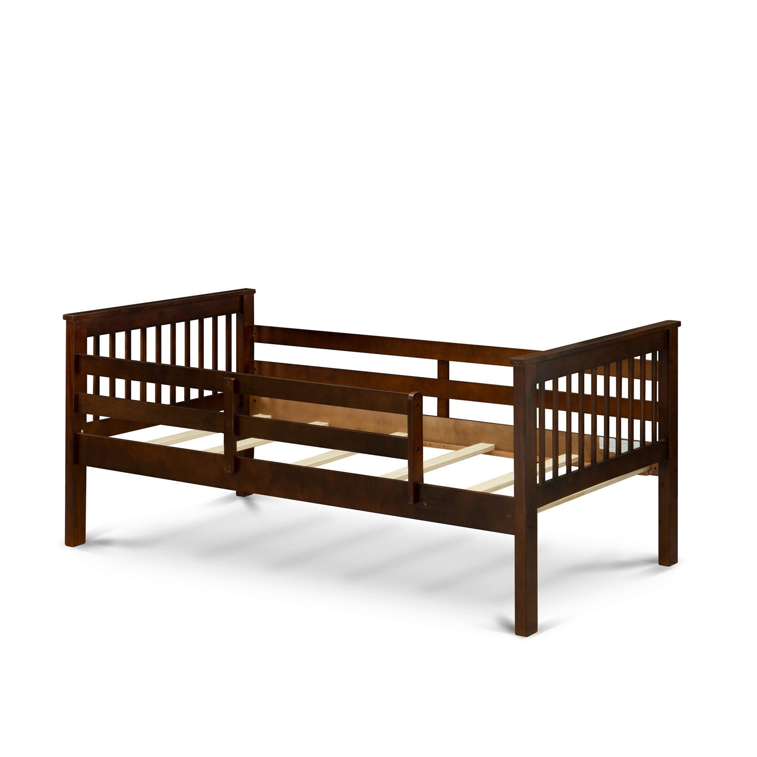 Litera individual y matrimonial Odessa de East West Furniture con acabado en nogal Phillip