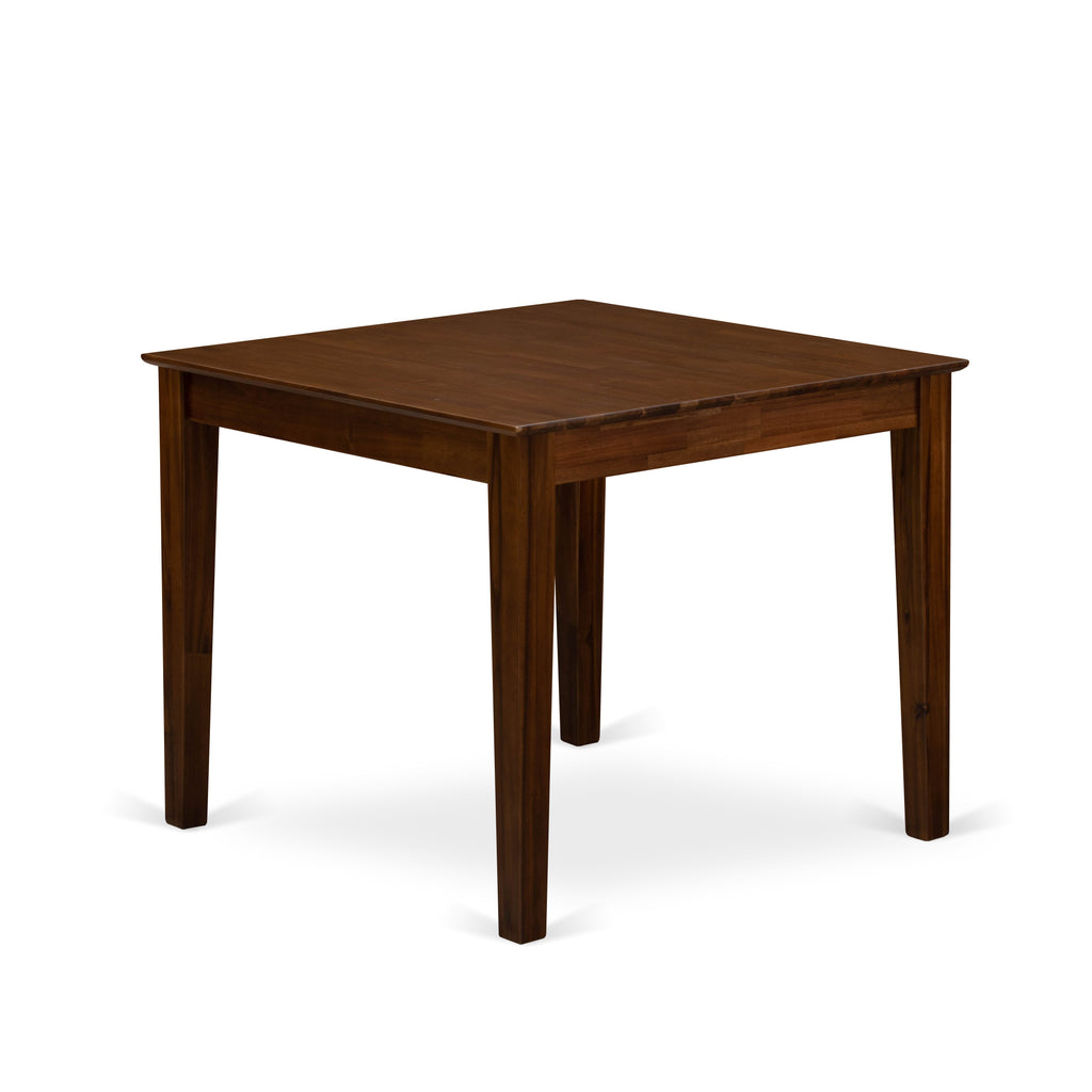 East West Furniture OXAB3-AWA-05 3 Piece Dining Table Set for Small Spaces Consist of a Square Kitchen Table and 2 Parson Chairs