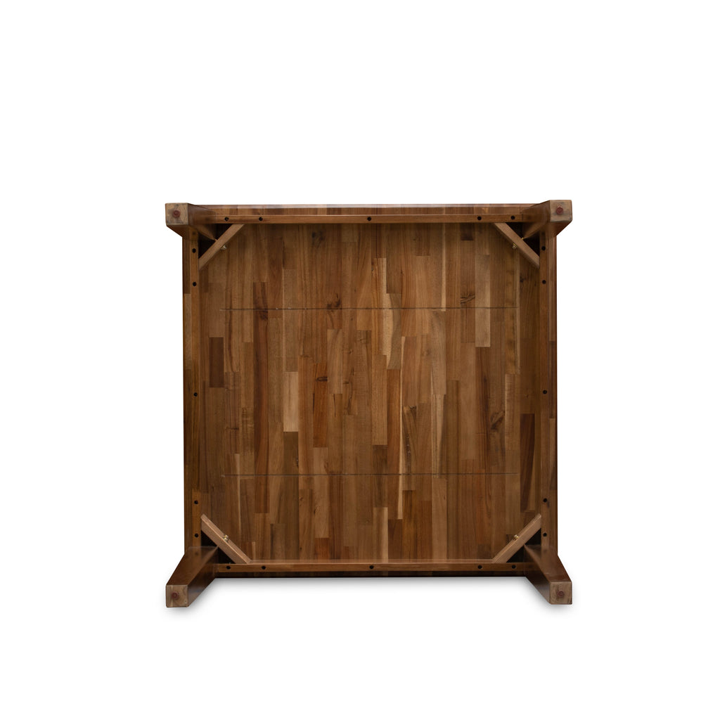 Juego de mesa de comedor de 3 piezas East West Furniture OXMZ3-AWA-32 que incluye una mesa de comedor de cocina cuadrada y 2 sillas tapizadas