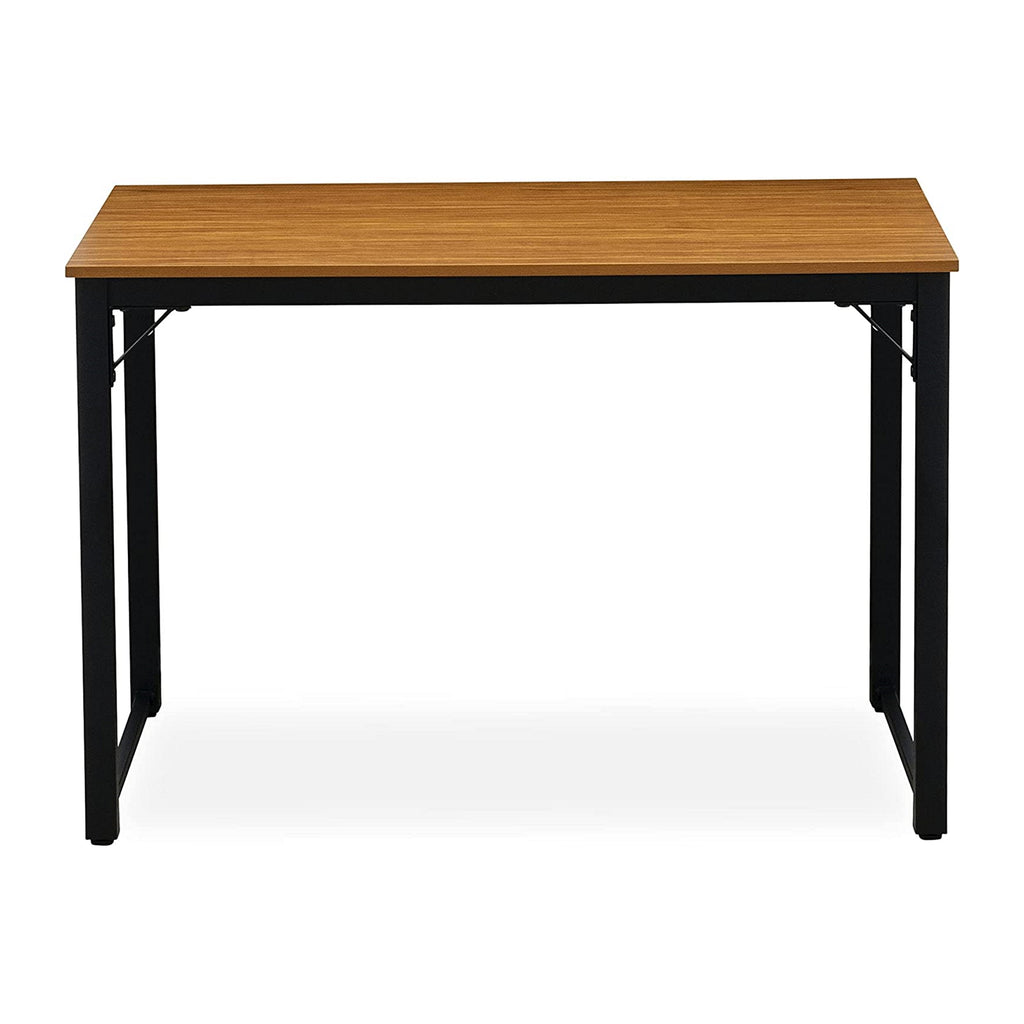 Juego de comedor de 3 piezas con estructura de metal PADSB01 de East West Furniture para espacios pequeños. Contiene una mesa rectangular y 2 bancos.