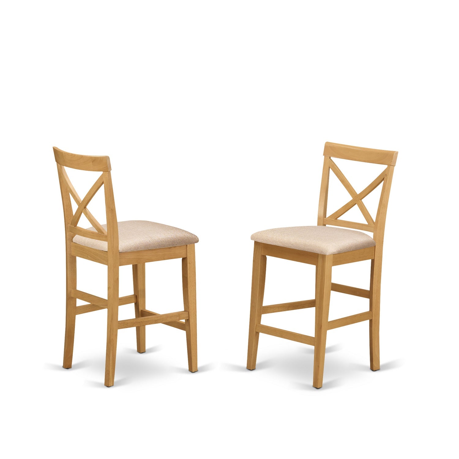 CAPB7H-OAK-C 7 Pc counter height Dining room set-pub Table and 6 bar stools with backs