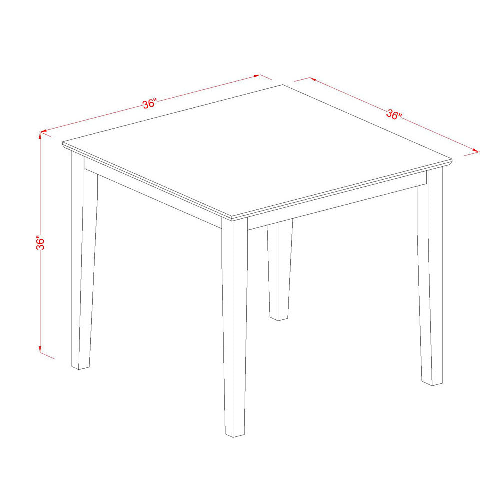 East West Furniture PUBS3-BRN-C 3 Piece Counter Height Dining Set for Small Spaces Contains a Square Kitchen Table and 2 Linen Fabric Dining Room Chairs