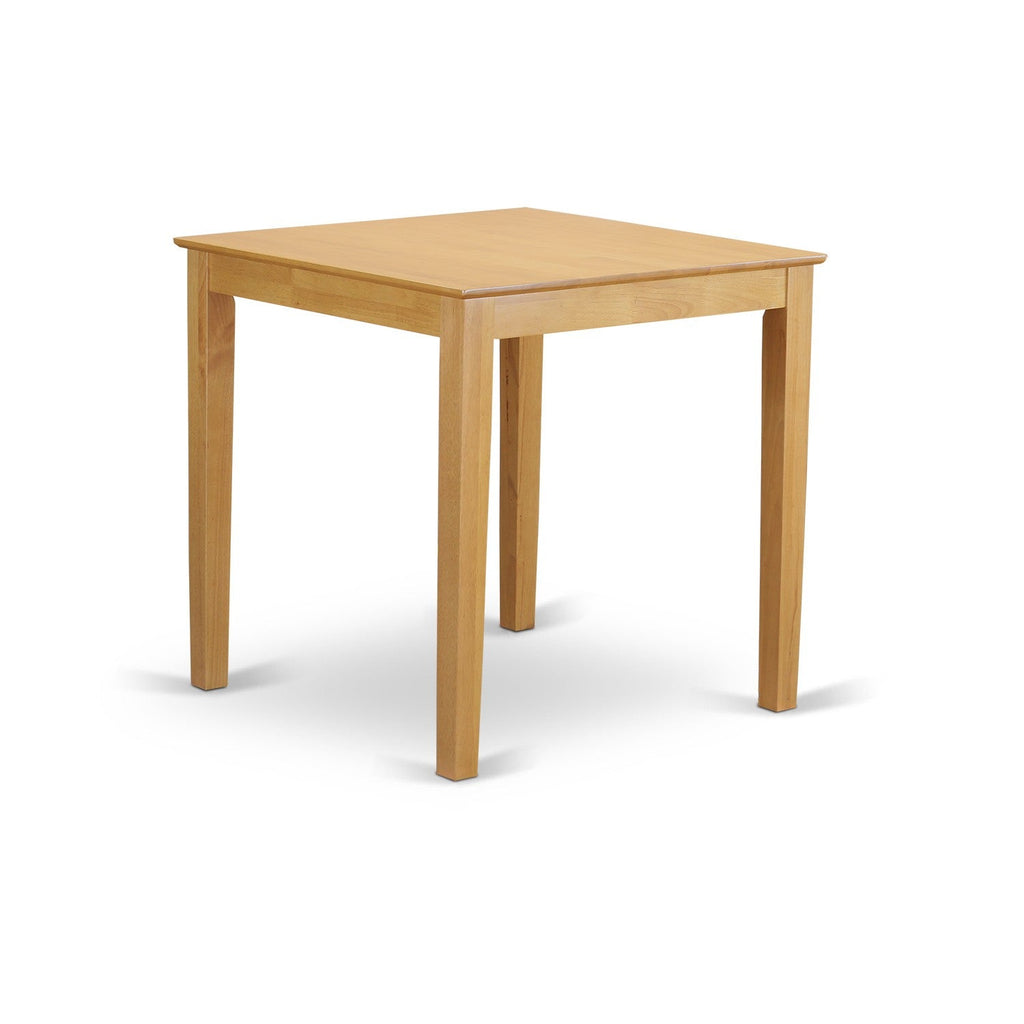 East West Furniture PUBS3-OAK-C 3 Piece Kitchen Counter Set for Small Spaces Contains a Square Dining Table and 2 Linen Fabric Dining Room Chairs