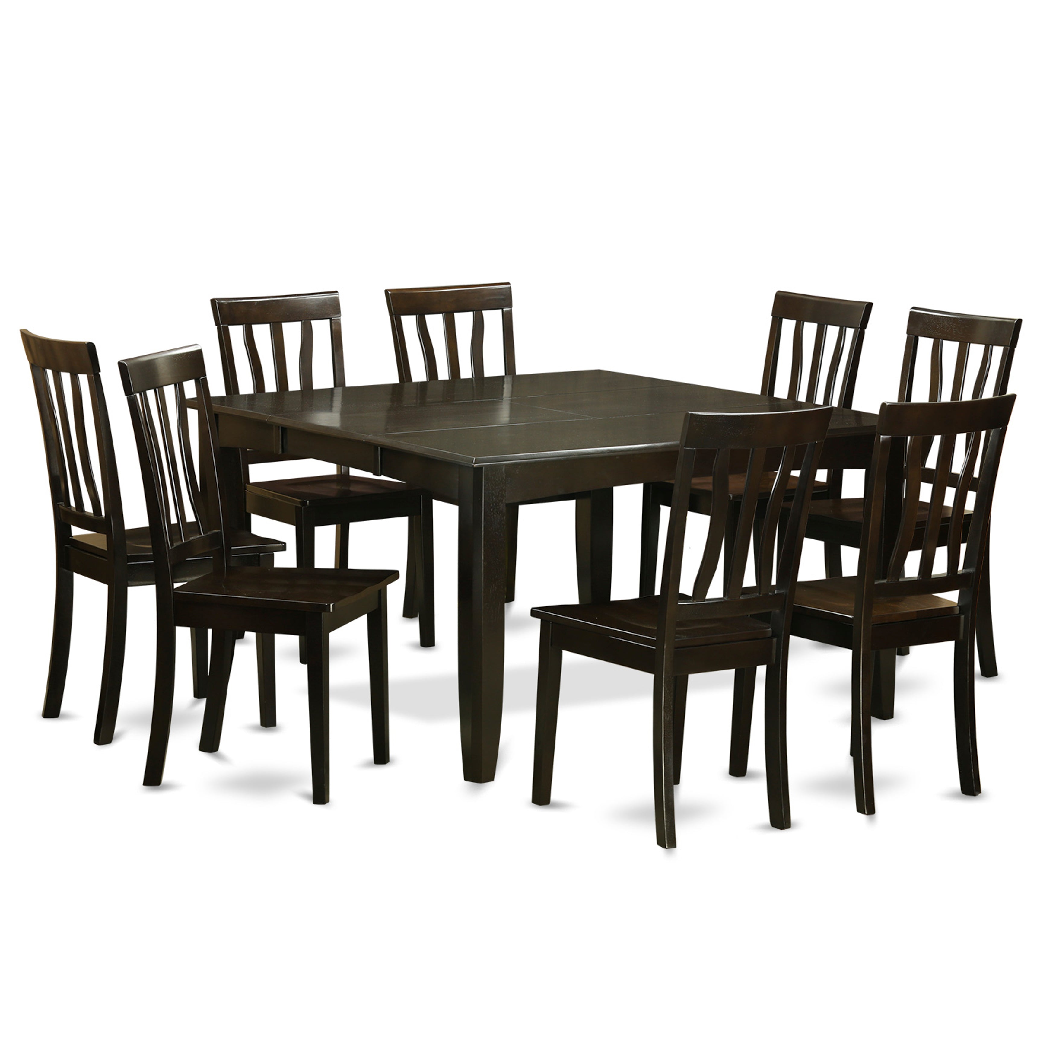 PFAN9-CAP-W 9 Pc Dining room set - Dinette Table with Leaf and 8 Kitchen Chairs.