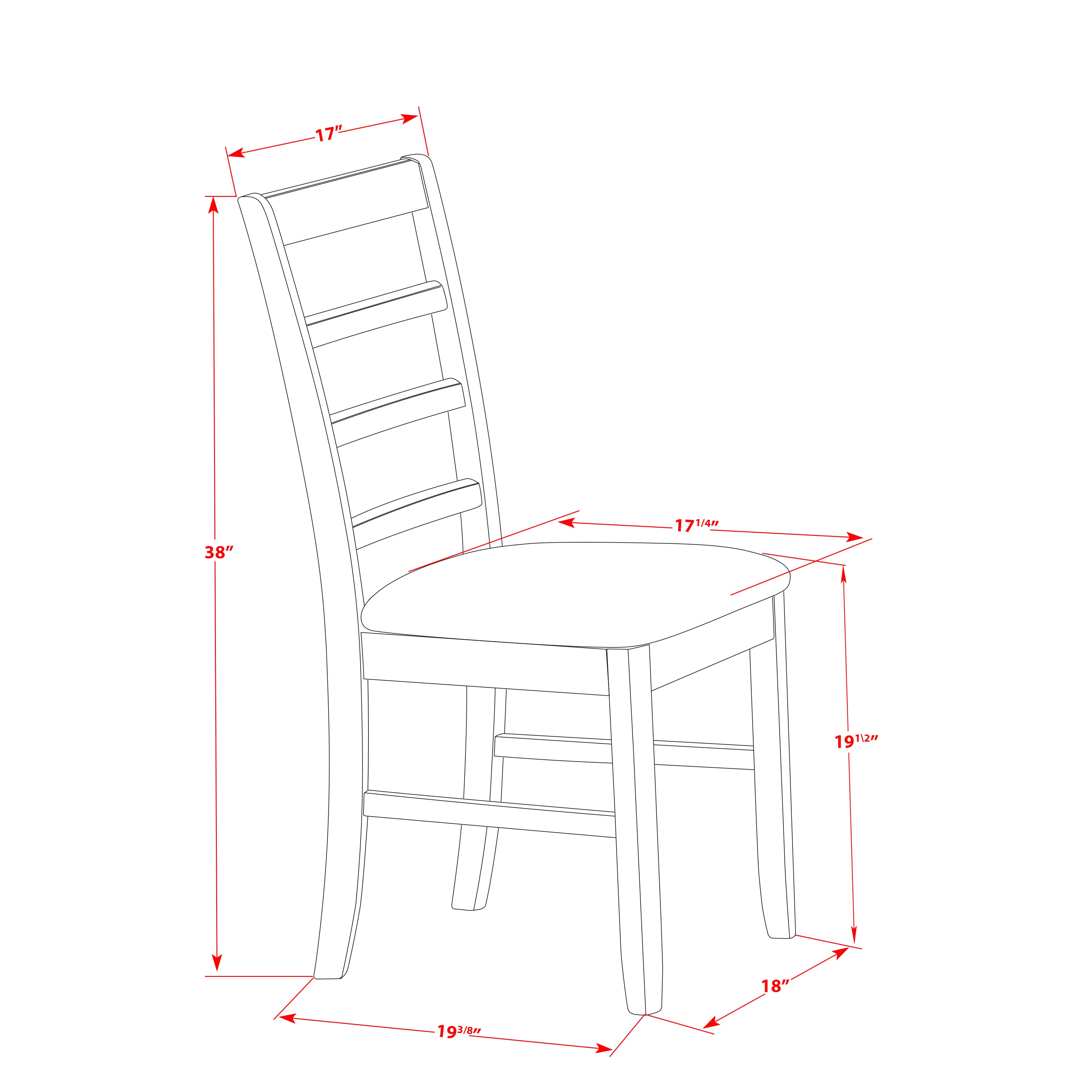 East West Furniture ESPF3-BCH-C 3-Piece Dining Room SetInclude a Wood Table and 2 Linen Fabric Kitchen Chairs with Ladder Back - Black Finish