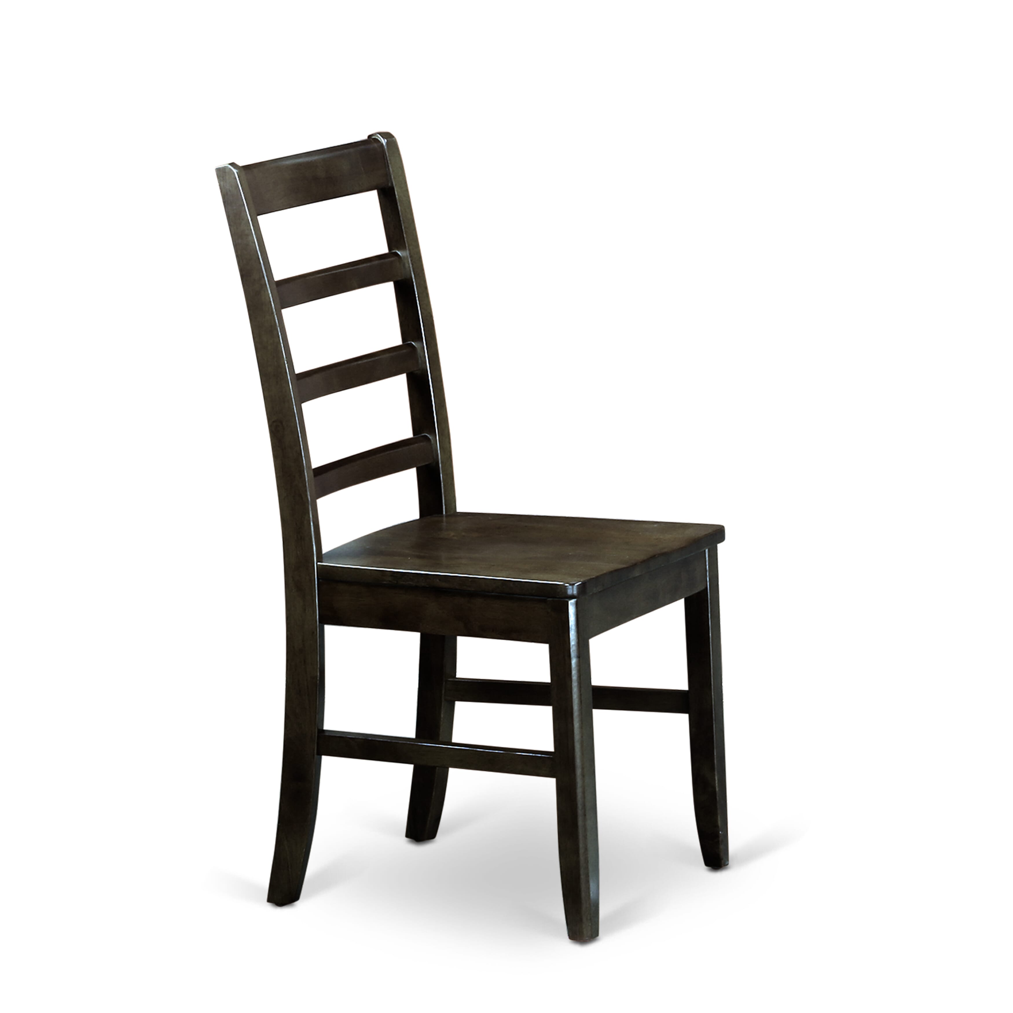 East West Furniture AMPF5-BCH-W 5-Piece Kitchen Table Set Contains a Dinning Table and 4 Wooden Chairs with Ladder Back - Black Finish