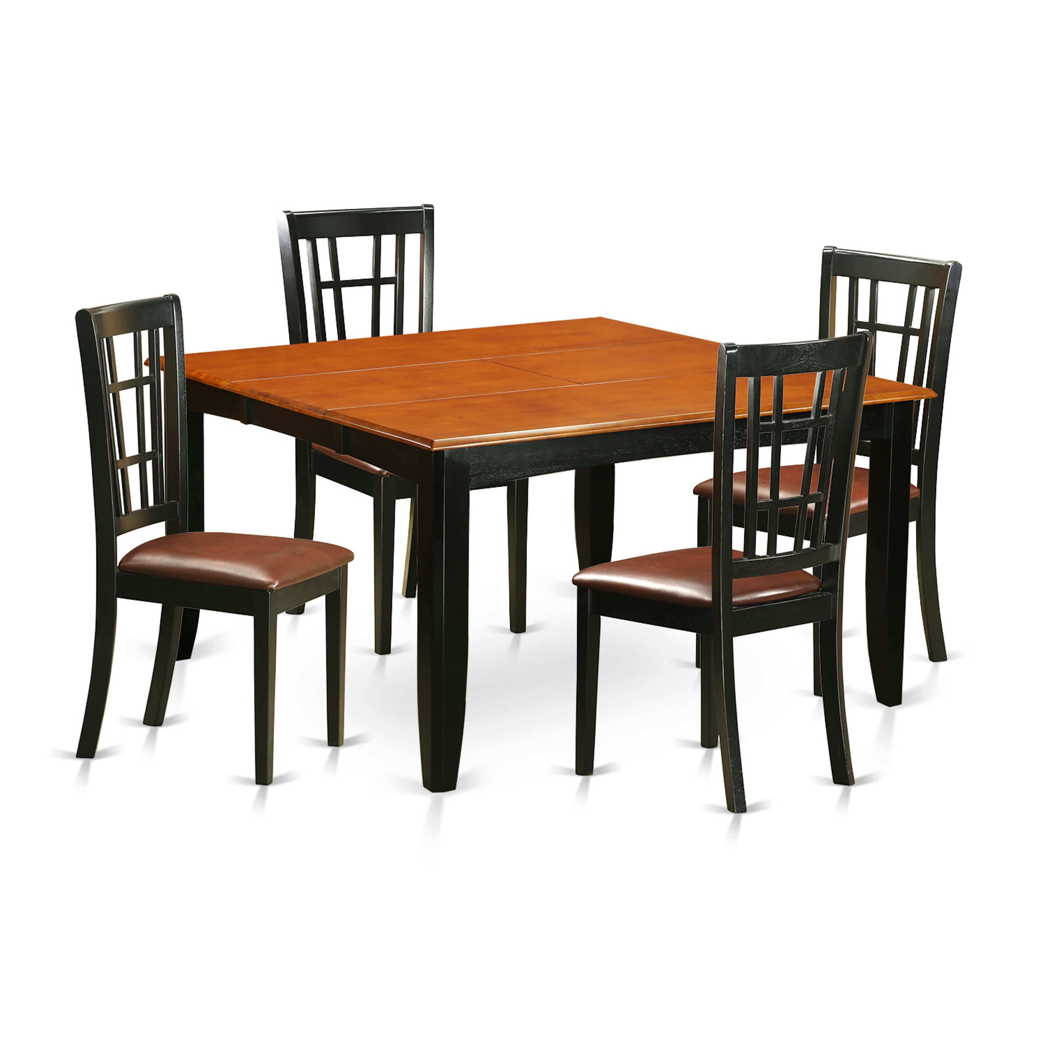 PFNI5-BCH-LC 5 Pc Dining room set-Dining Table and 4 Wooden Dining Chairs