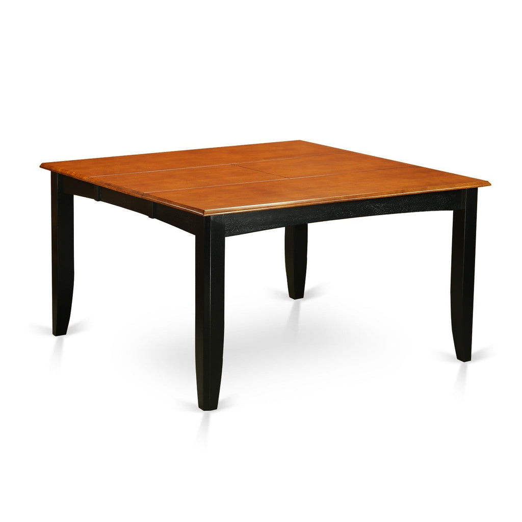 East West Furniture PARF6-BCH-W 6 Piece Dining Table Set Contains a Square Wooden Table with Butterfly Leaf and 4 Dining Room Chairs with a Bench