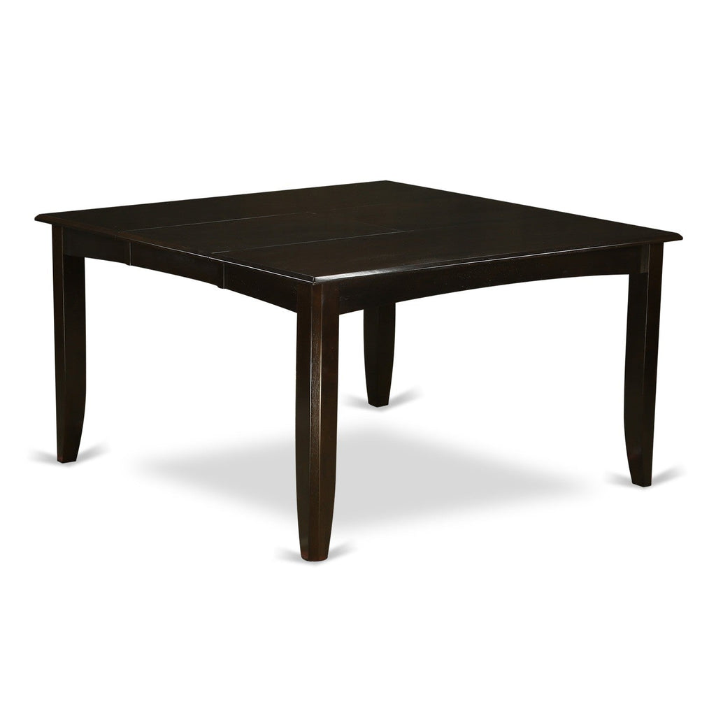 East West Furniture PARF6-CAP-W 6 Piece Dining Room Furniture Set Contains a Square Kitchen Table with Butterfly Leaf and 4 Dining Chairs with a Bench