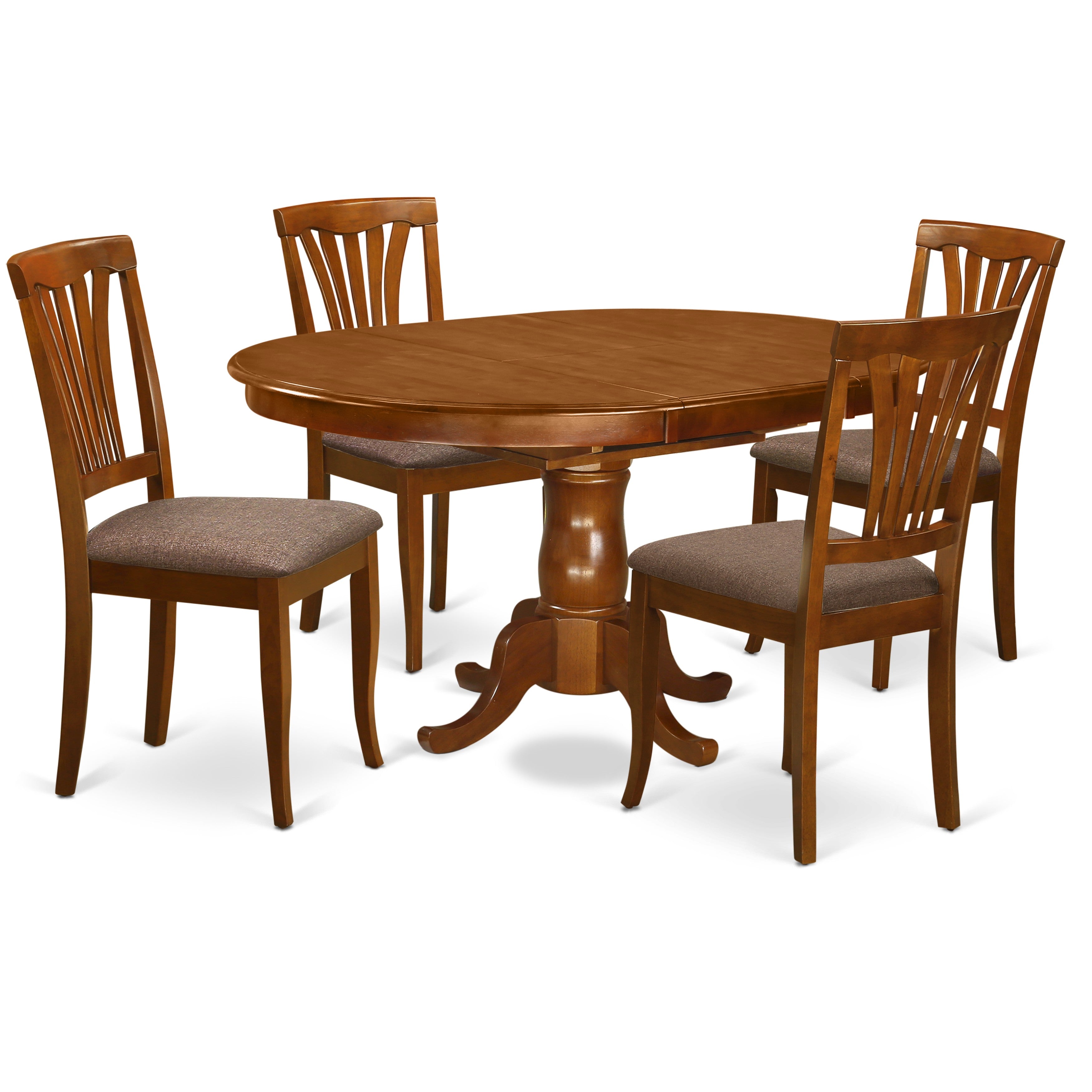 POAV5-SBR-C 5 Pc Dining room set for 4- Kitchen dinette Table and 4 Dining Chairs