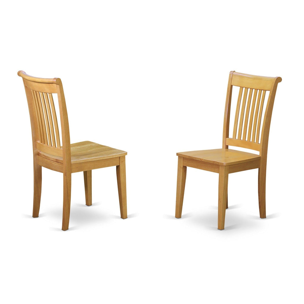 Juego de mesa de comedor moderna de 7 piezas CAPO7-OAK-W de East West Furniture. Consta de una mesa rectangular de madera y 6 sillas de comedor de cocina.