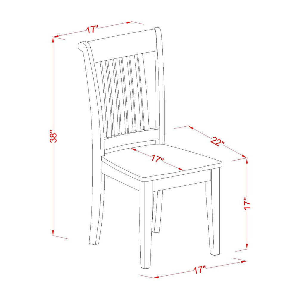 El juego de comedor de 5 piezas DMPO5-OAK-W de East West Furniture incluye una mesa de cocina redonda con alas abatibles y 4 sillas de comedor.