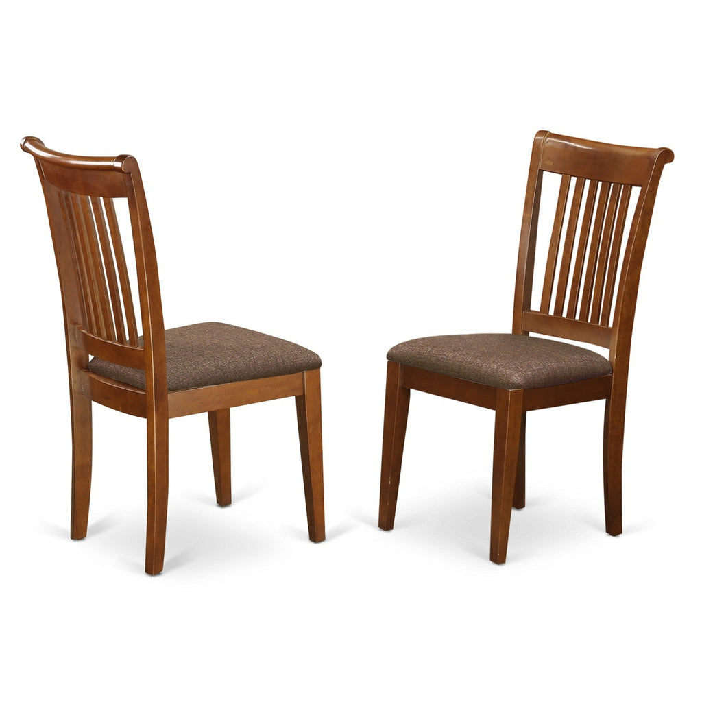 East West Furniture PFPO5-SBR-C 5 Piece Kitchen Table Set for 4 Includes a Square Dining Room Table with Butterfly Leaf and 4 Linen Fabric Upholstered Chairs