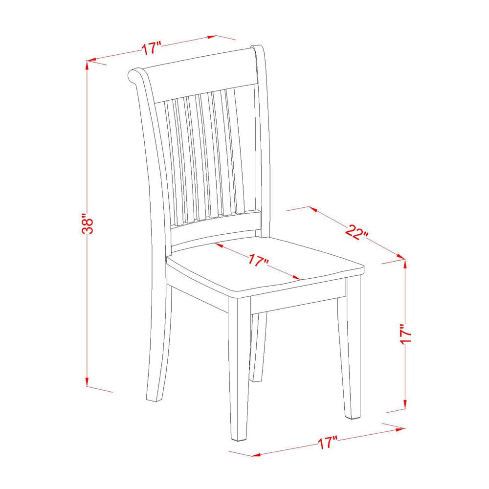 El juego de mesa de comedor de 5 piezas NAPO5-SBR-W de East West Furniture incluye una mesa rectangular de madera con diseño de hojas de mariposa y 4 sillas de comedor de cocina.