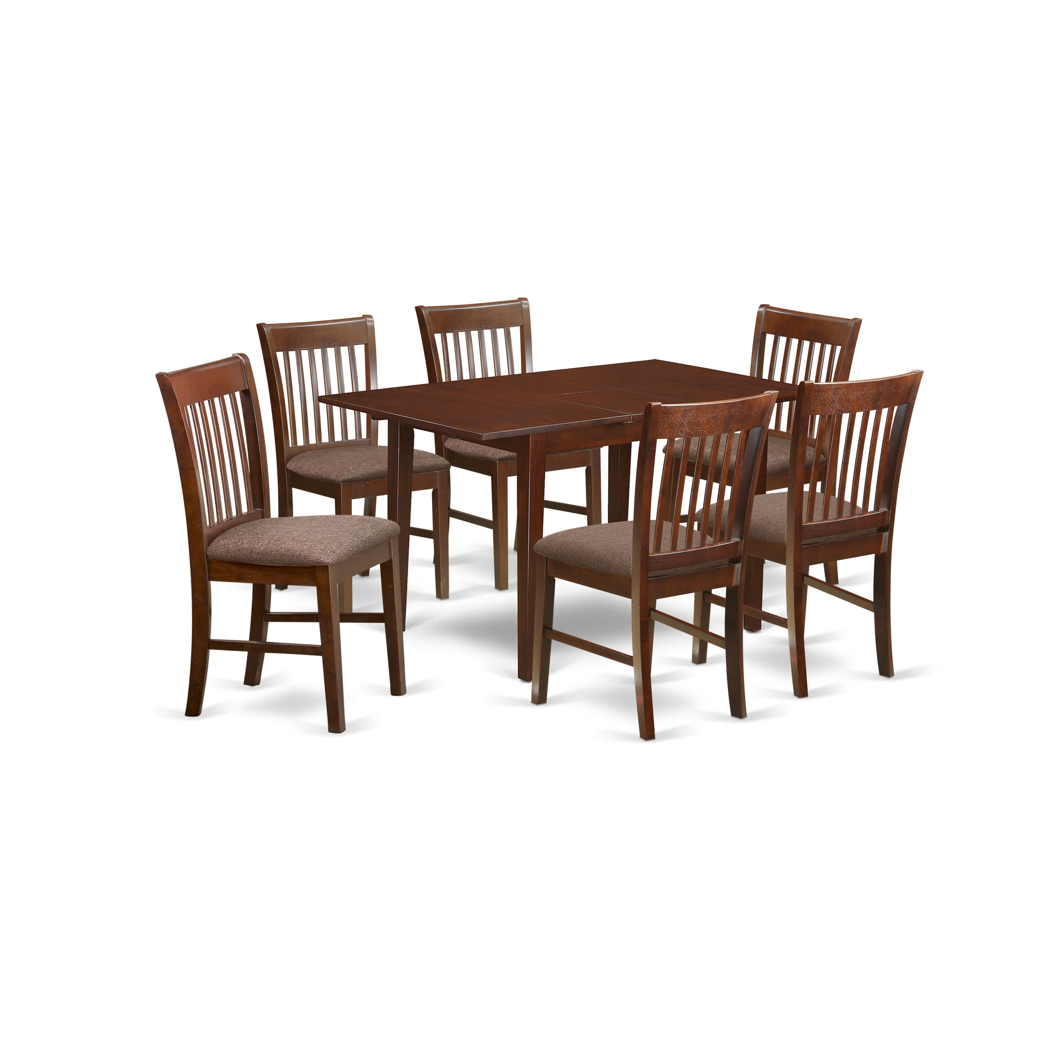 PSNO7-MAH-C 7 Pc Kitchen dinette set- Table with 6 Kitchen Dining Chairs