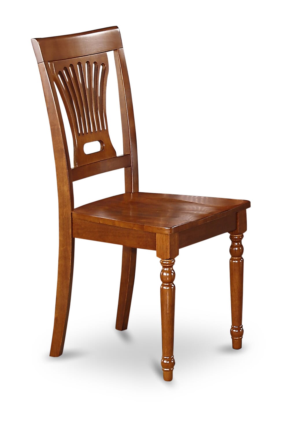 Juego de mesa de comedor moderna de 7 piezas East West Furniture AVPL7-SBR-W. Incluye una mesa ovalada de madera con hojas de mariposa y 6 sillas de comedor.