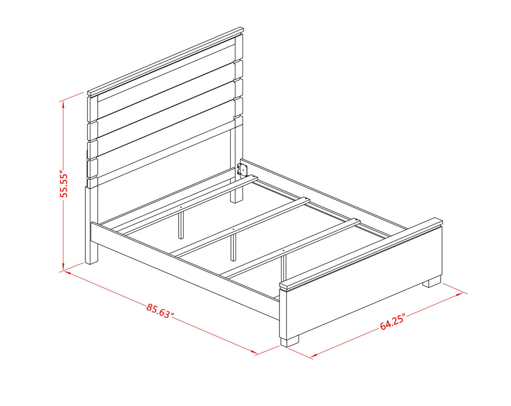 Juego de dormitorio Savona de 5 piezas tamaño Queen de East West Furniture en acabado gris antiguo con cama Queen
