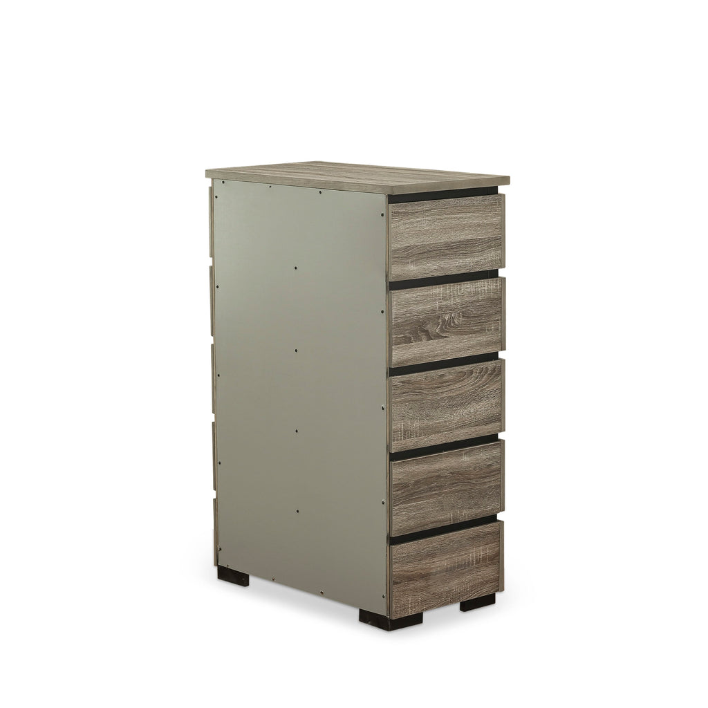 East West Furniture Savona 3 Piece Queen Size Bedroom Set in Antique Gray Finish with Queen Bed