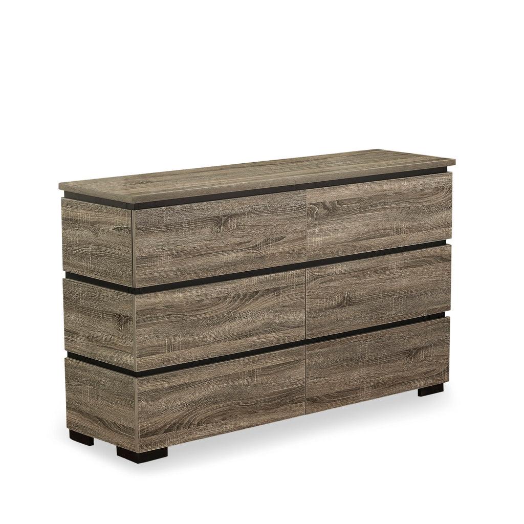 East West Furniture Savona 4 Piece Queen Size Bedroom Set in Antique Gray Finish with Queen Bed