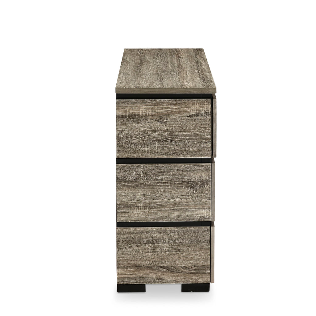East West Furniture Savona 4 Piece Queen Size Bedroom Set in Antique Gray Finish with Queen Bed