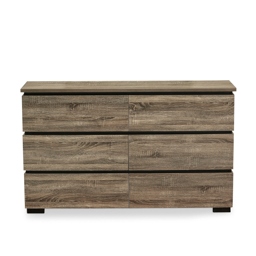 Juego de dormitorio Savona de 5 piezas tamaño Queen de East West Furniture en acabado gris antiguo con cama Queen