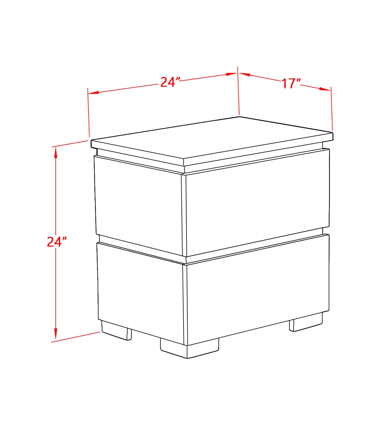 SAN-02 Savona Night Stand in Antique Gray Finish