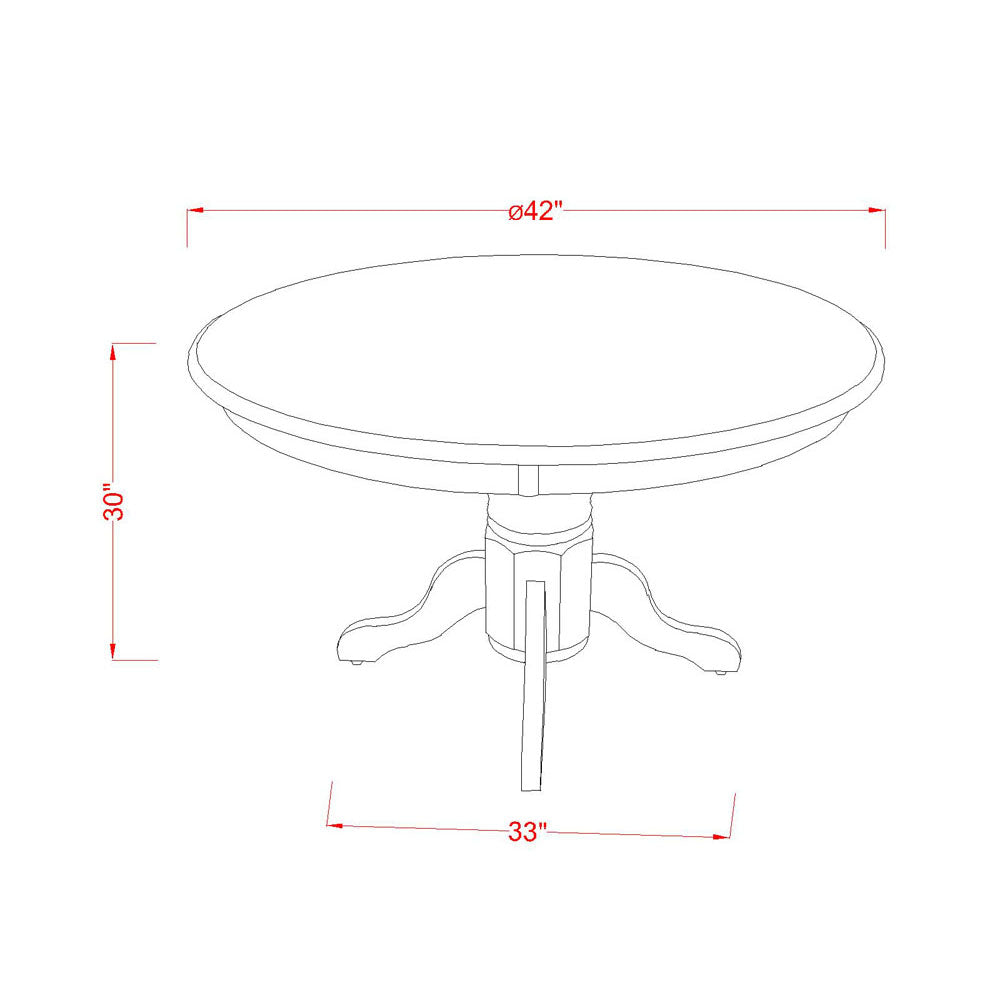 East West Furniture SHGA3-WHI-35 3-Pc Kitchen Table Set Included a Round Dinner Table & 2 Parson Chairs, Doeskin Linen Fabric Parsons Dining Chairs Seat with Rubber Wood Legs, Linen White Finish