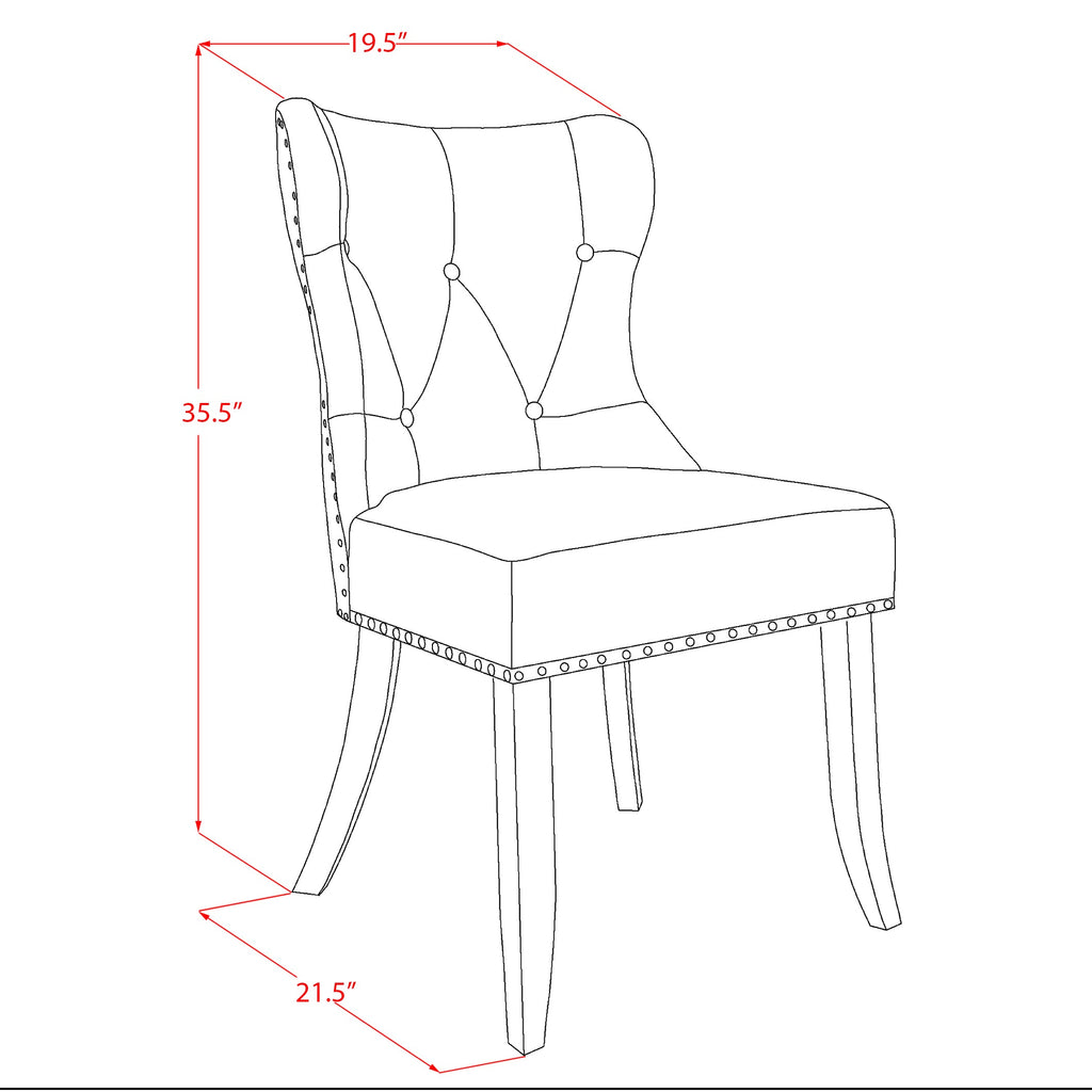 East West Furniture NFSI3-MAH-35 3 Piece Dining Set Contains a Rectangle Dining Room Table with Butterfly Leaf and 2 Doeskin Linen Fabric Upholstered Parson Chairs, 32x54 Inch, Linen White